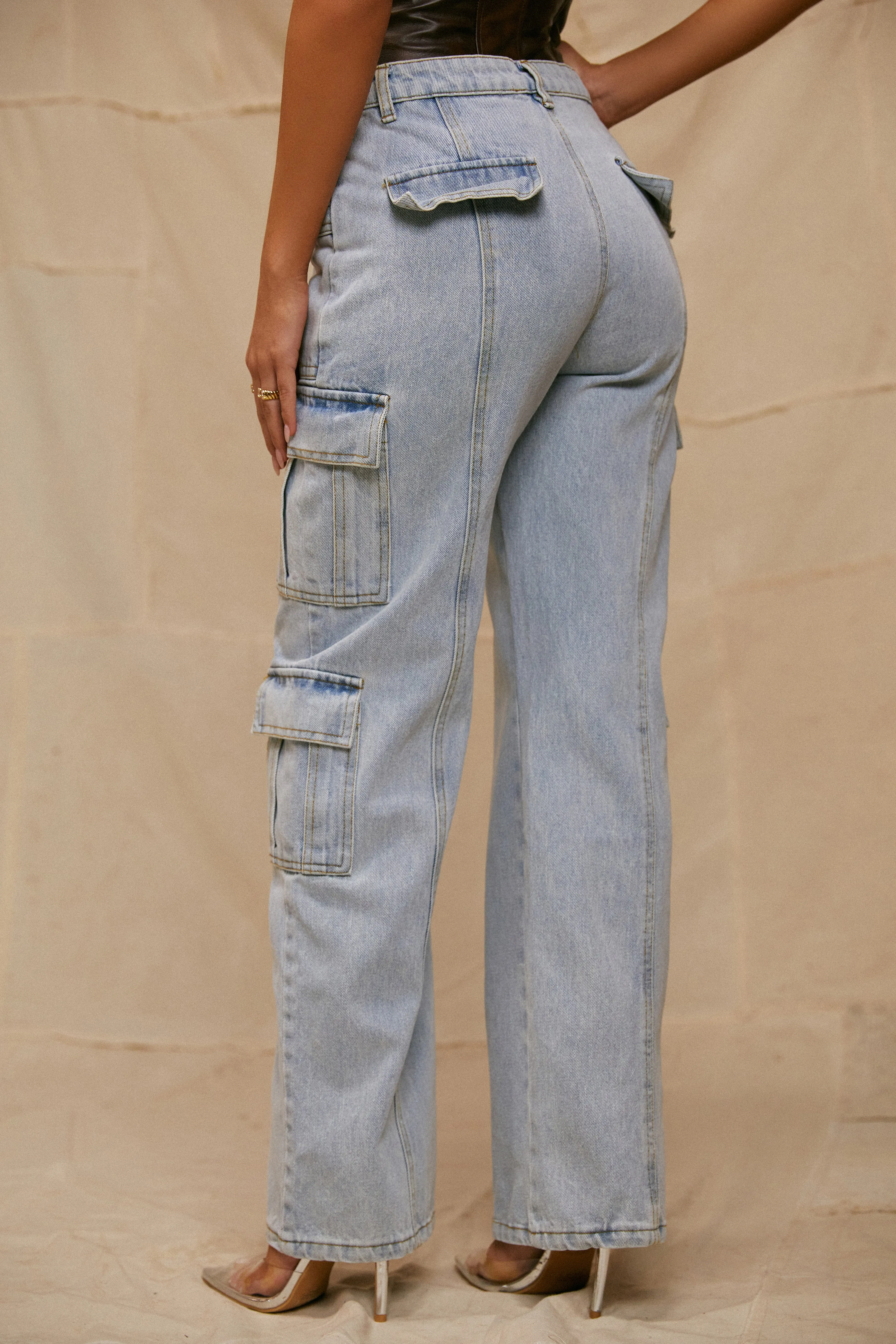 Kalia Cargo Style Pant - Denim sold by Miss Lola product image thumbnail 5