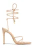 Holly Lace Up Strappy Heels - Nude sold by Miss Lola