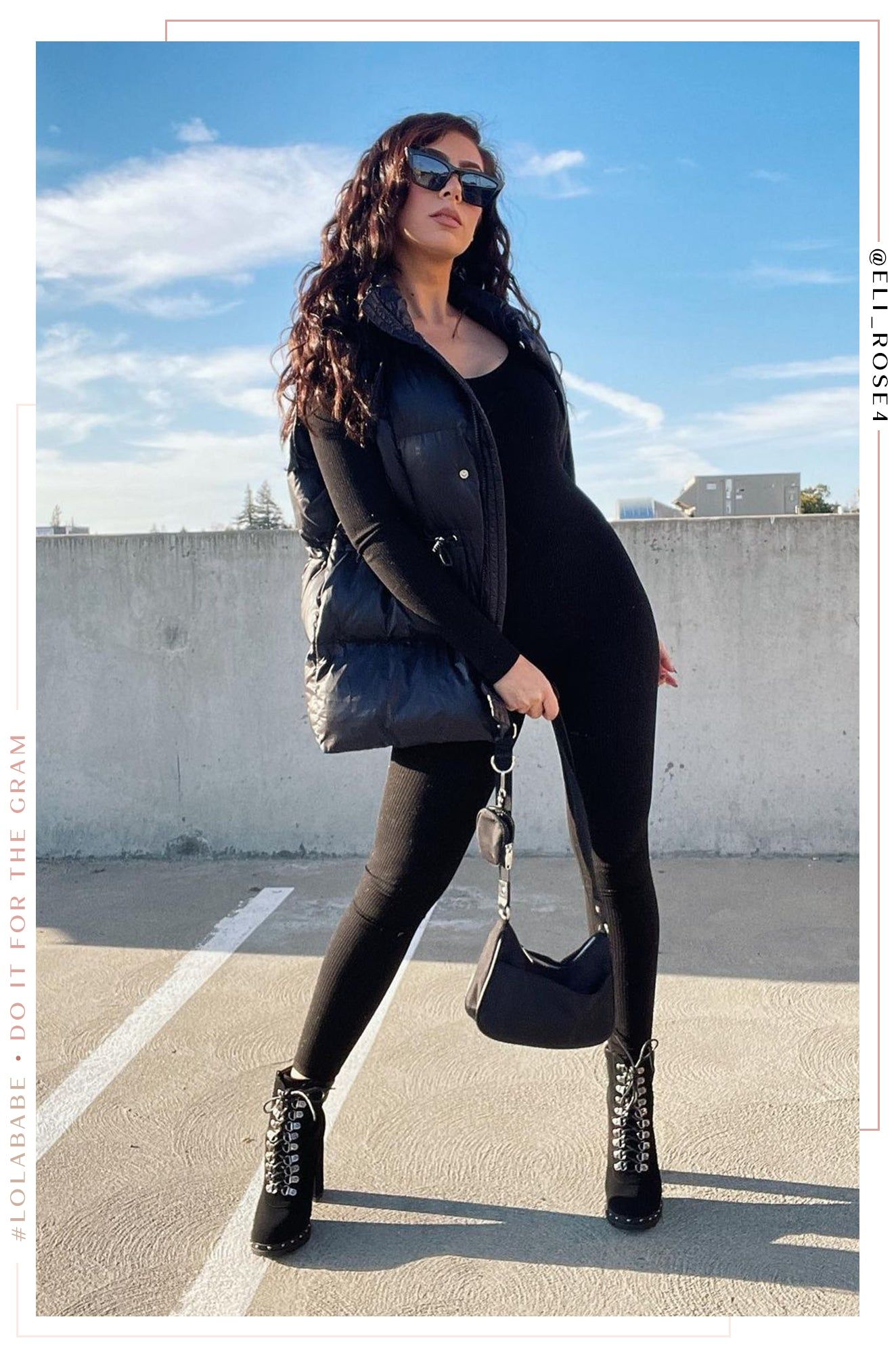 Bryana Long Sleeve Jumpsuit - Black sold by Miss Lola product image thumbnail 3