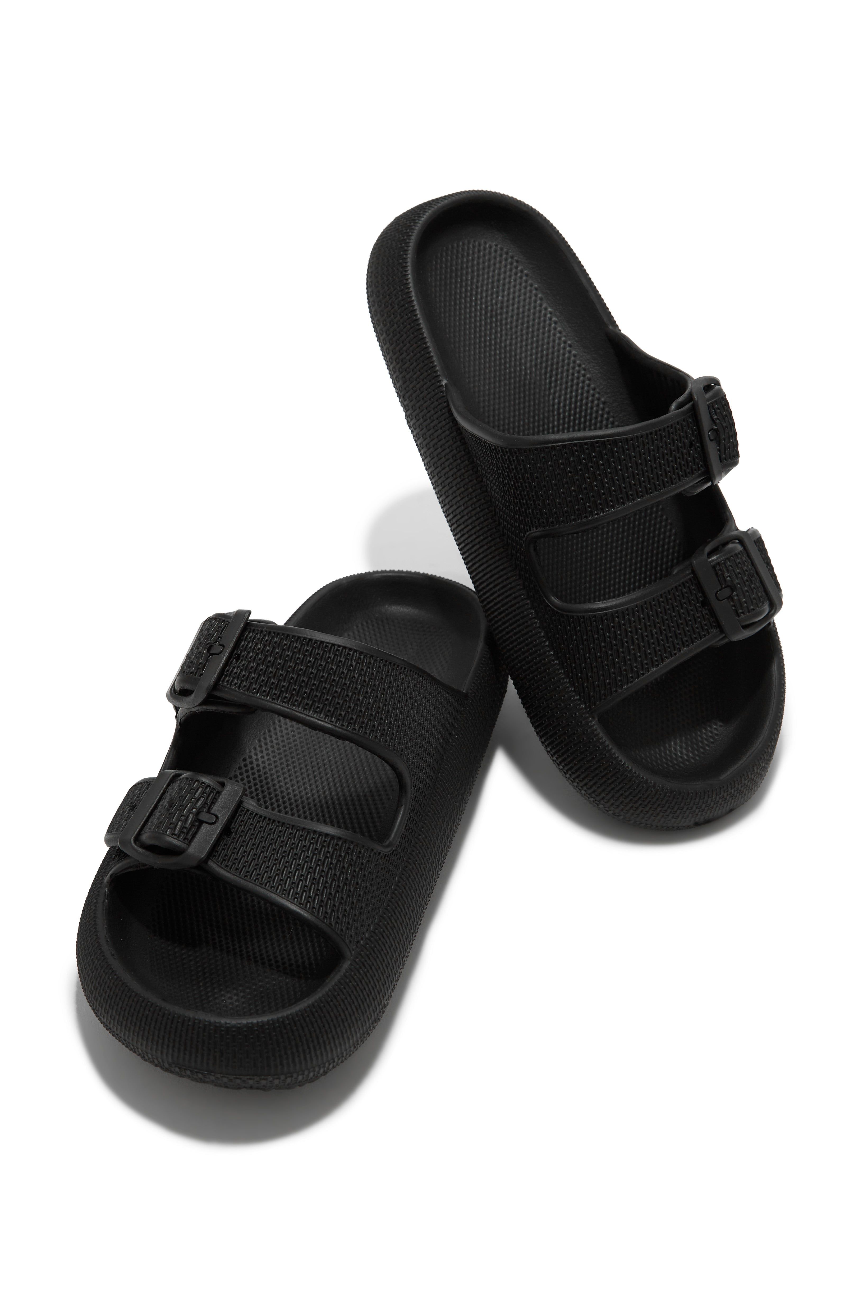 Blue Waters Slip On Sandals - Black sold by Miss Lola product image thumbnail 5