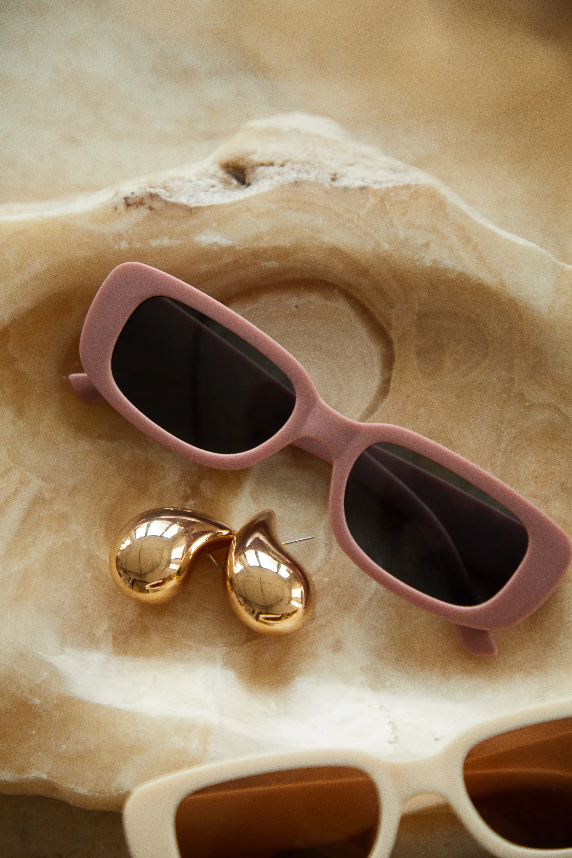Devani Rectangle Sunglasses - Pink sold by Miss Lola