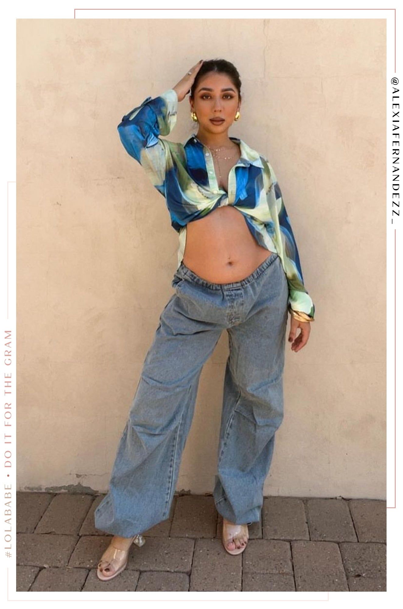 Bajo El Sol Cover Up Top - Blue Print sold by Miss Lola product image thumbnail 4