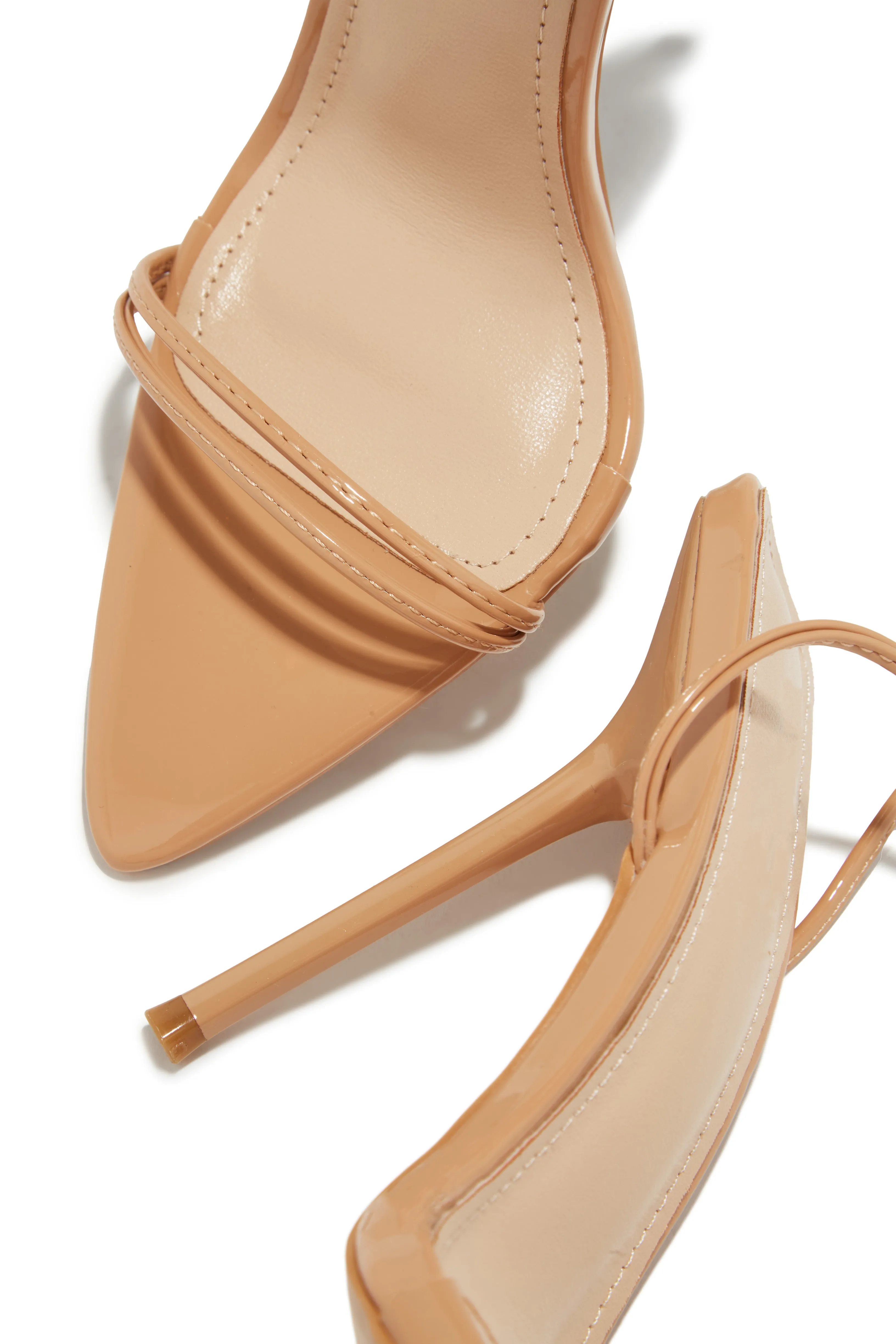 Zemira Lace Up High Heels - Nude sold by Miss Lola product image thumbnail 5