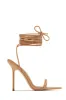 Zemira Lace Up High Heels - Nude sold by Miss Lola