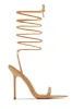 Zemira Lace Up High Heels - Nude sold by Miss Lola