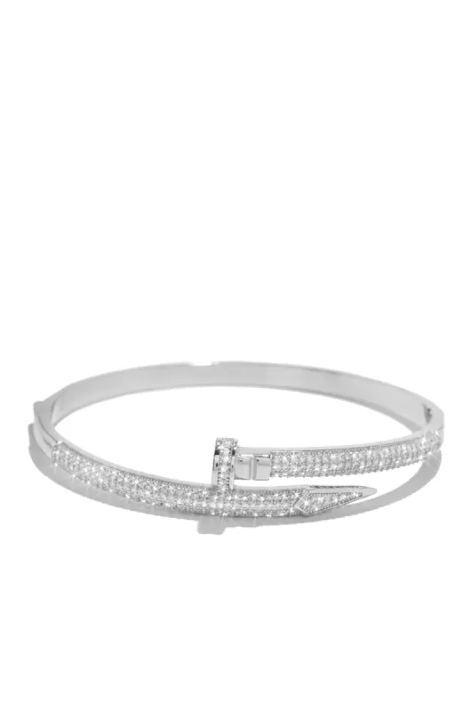 Dream Girl Embellished Bracelet - Silver sold by Miss Lola