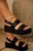 Samina Platform Sandals - Black sold by Miss Lola