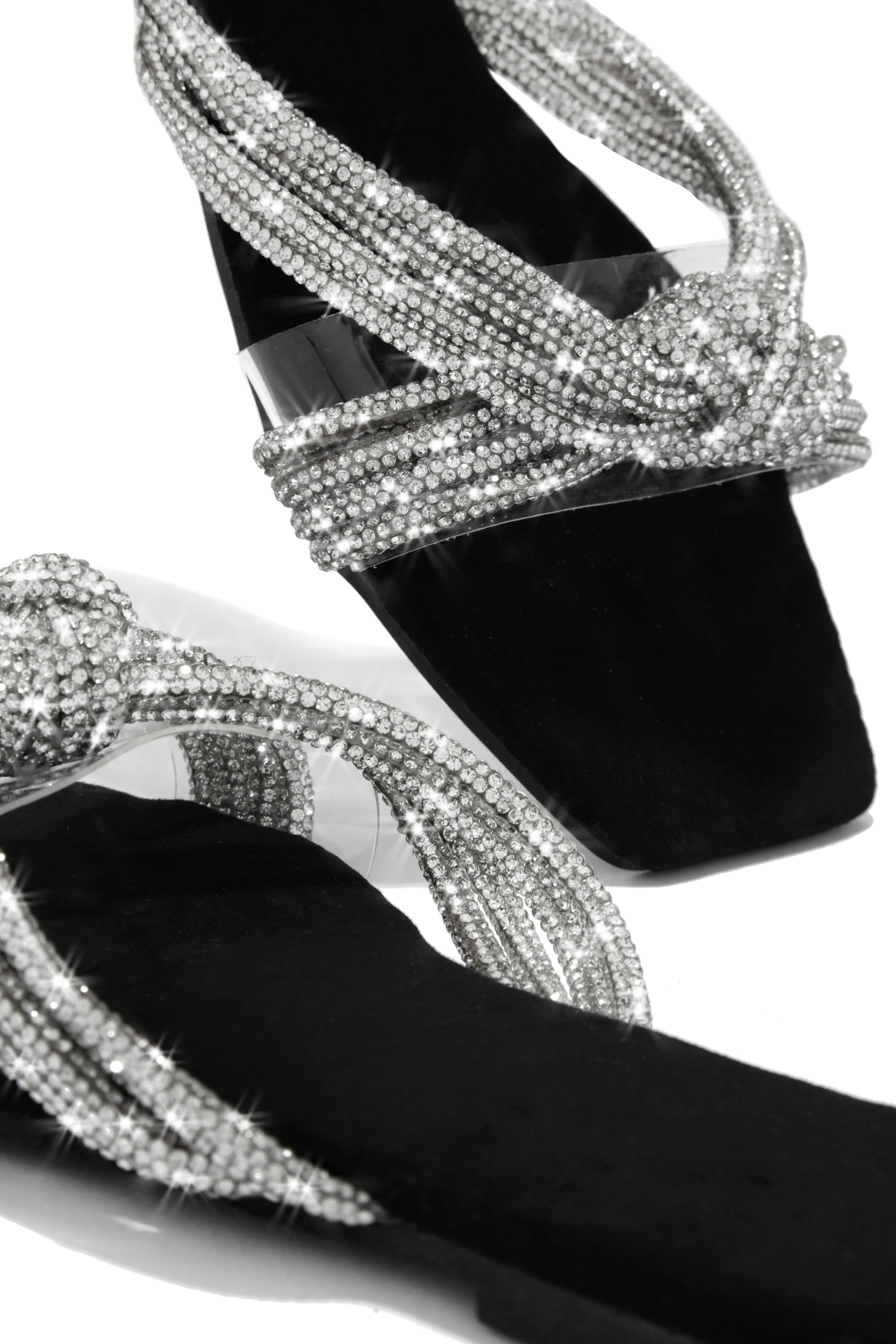 Cozumel Embellished Slip On Sandals - Black sold by Miss Lola product image thumbnail 3