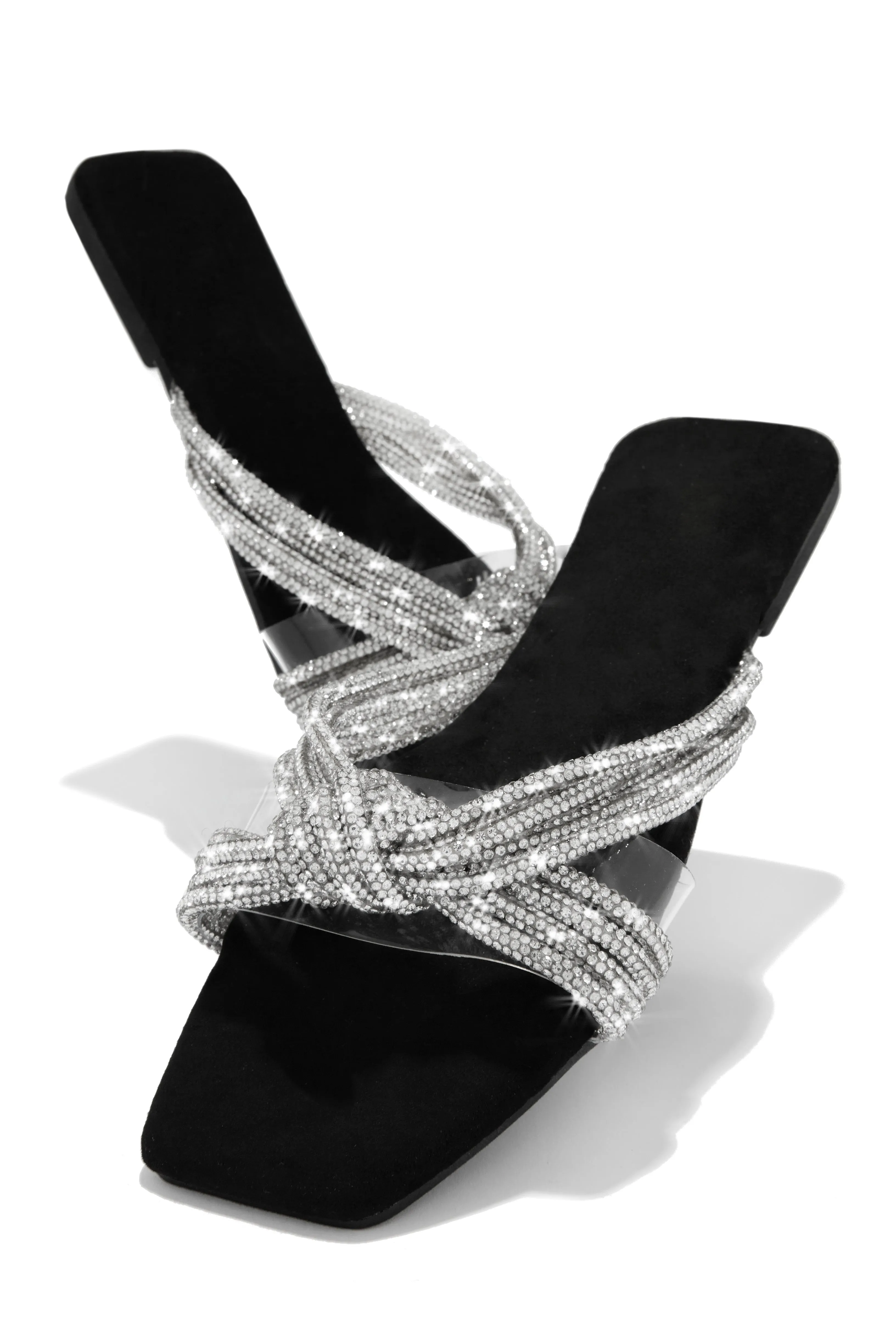 Cozumel Embellished Slip On Sandals - Black sold by Miss Lola product image thumbnail 2