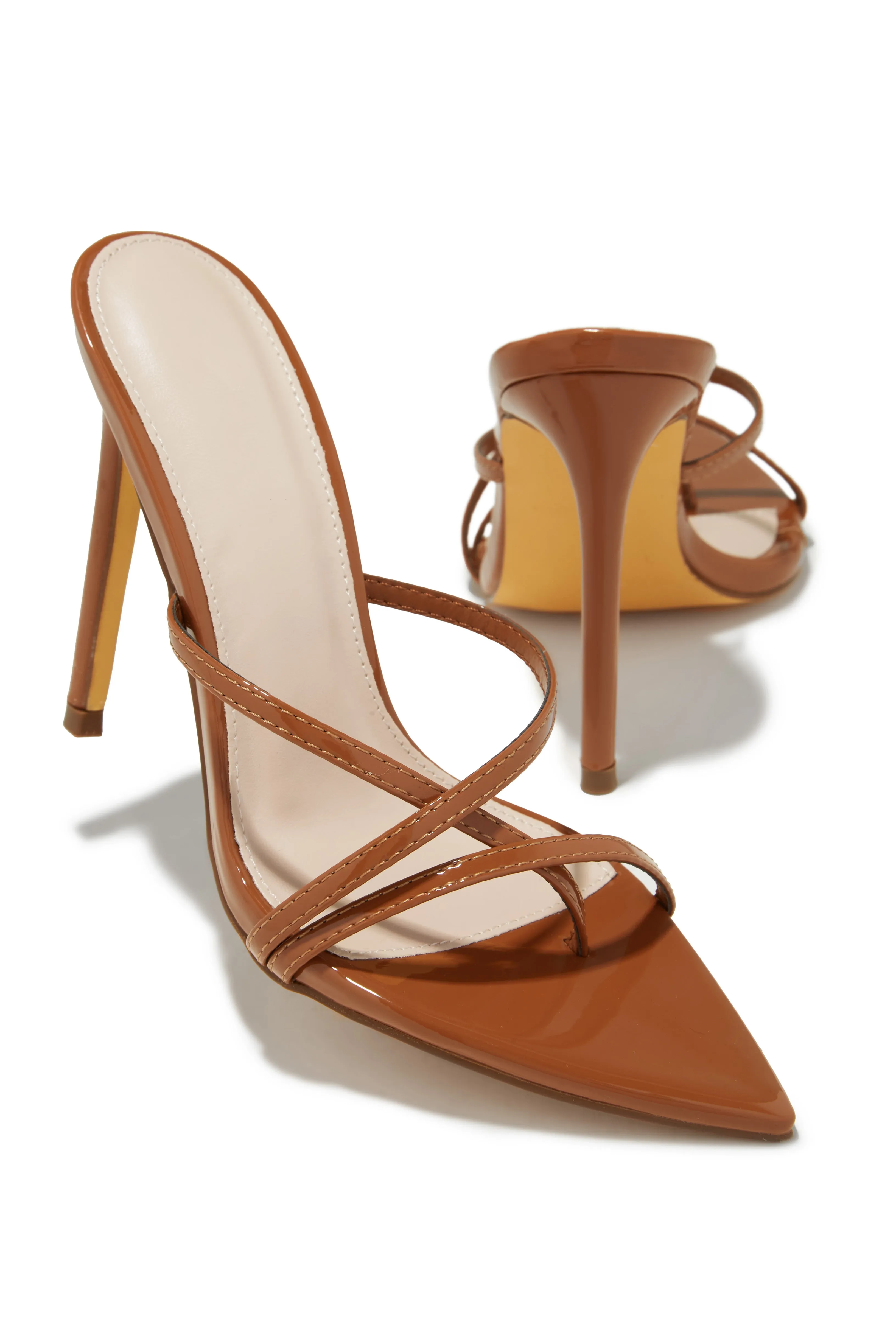 Fine Art High Heel Mules - Tan sold by Miss Lola product image thumbnail 2