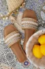 Beach Day Slip On Sandals - Rose Gold sold by Miss Lola