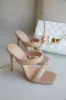 Stassie Single Sole High Heel Mules - Nude sold by Miss Lola