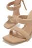 Stassie Single Sole High Heel Mules - Nude sold by Miss Lola