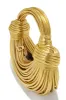 Azelie Double Knot Spaghetti Handbag - Gold sold by Miss Lola