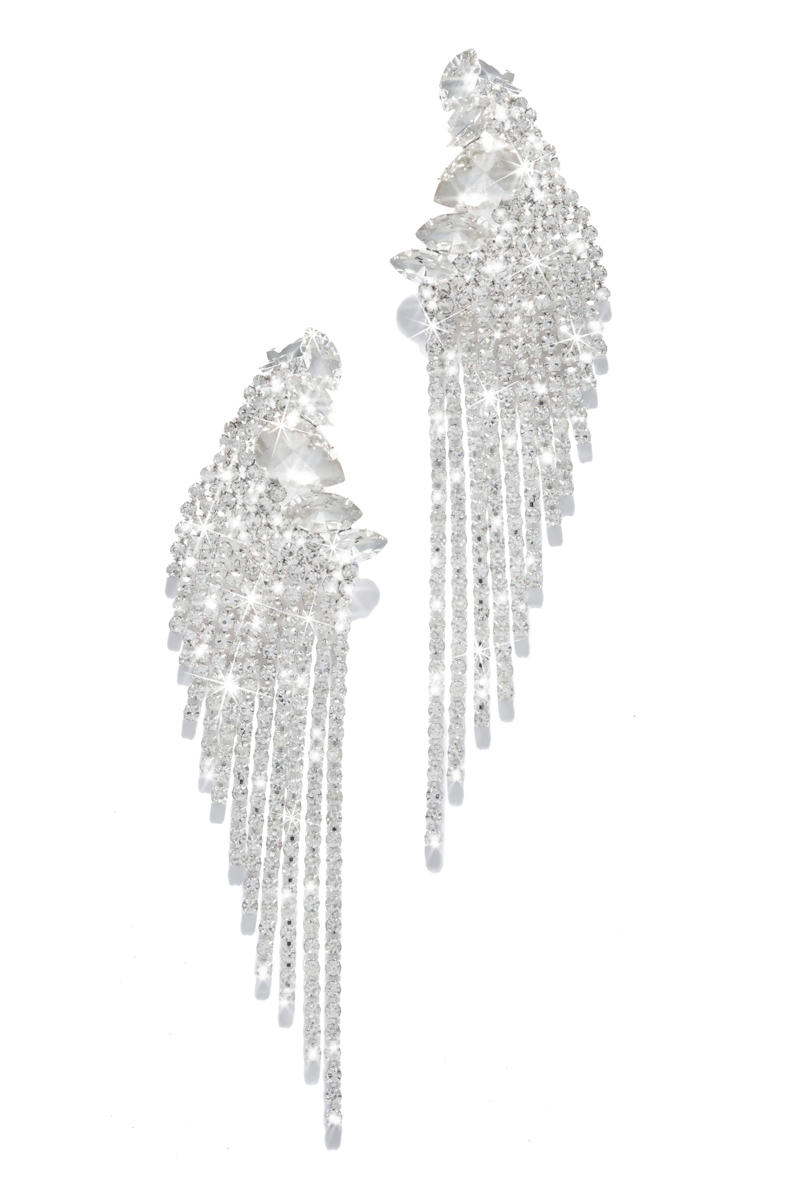 Cassia Embellished Statement Earring - Silver sold by Miss Lola