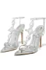 Main Character Embellished Single Sole High Heels - Silver sold by Miss Lola