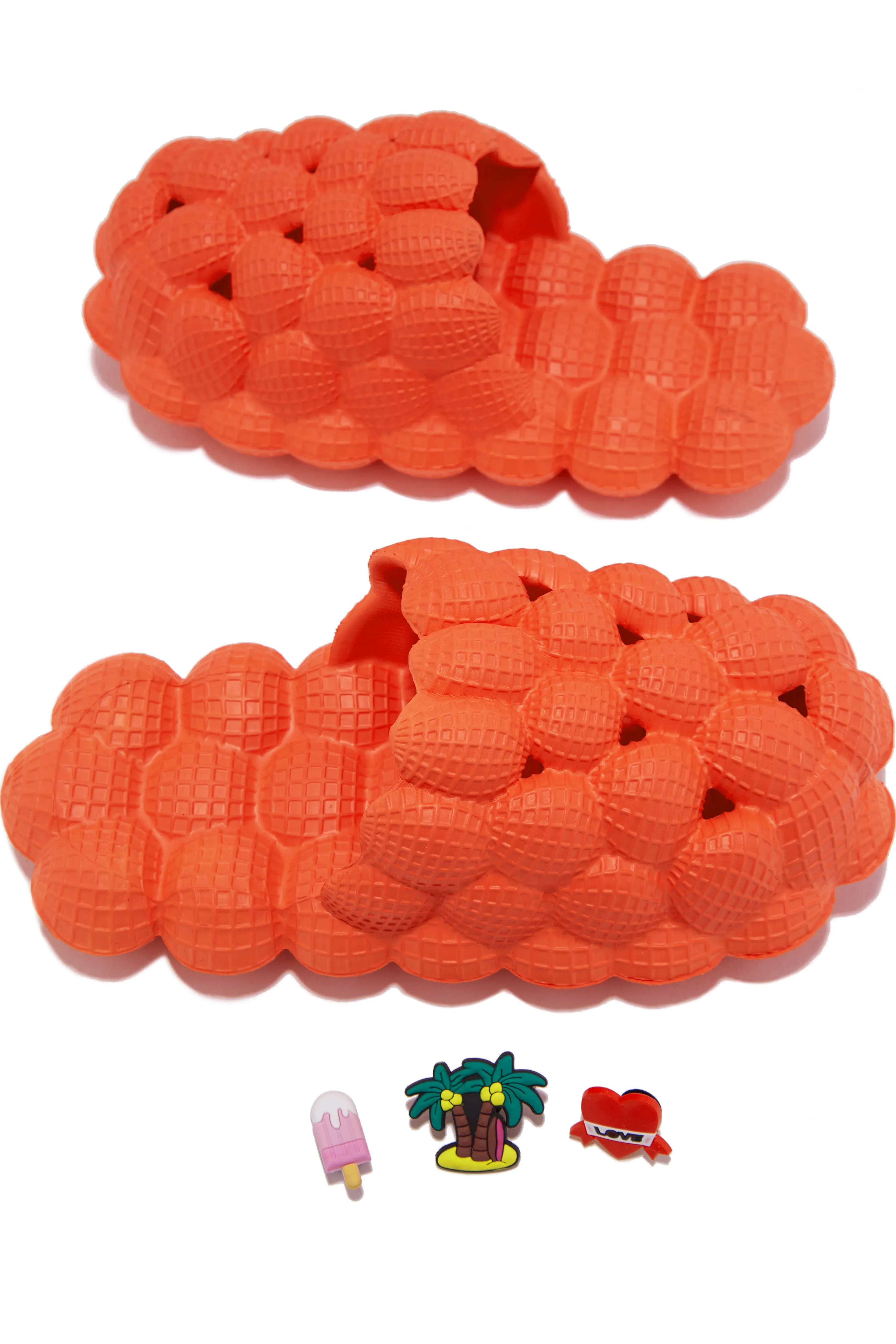 Jordi Closed Toe Bubble Sandals - Orange sold by Miss Lola product image thumbnail 4