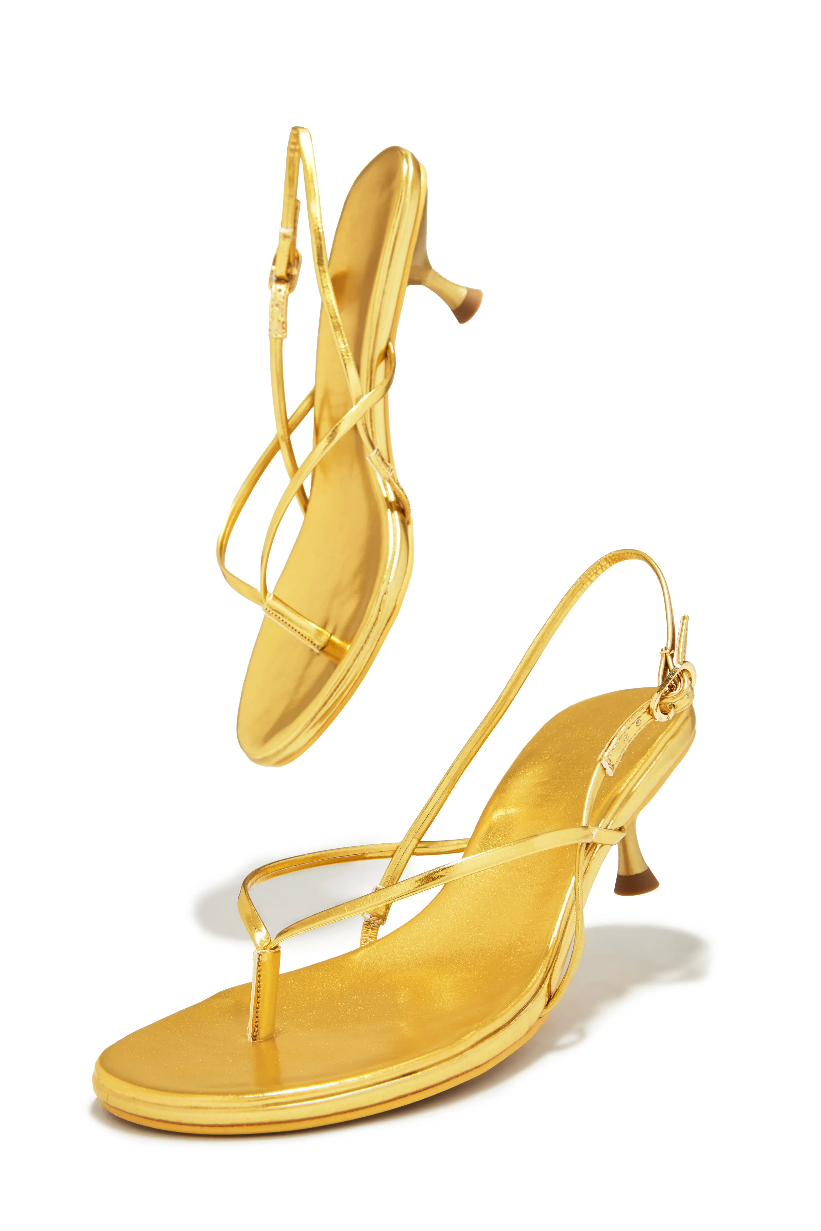 Elodie Slingback Kitten Heels - Gold sold by Miss Lola product image thumbnail 2