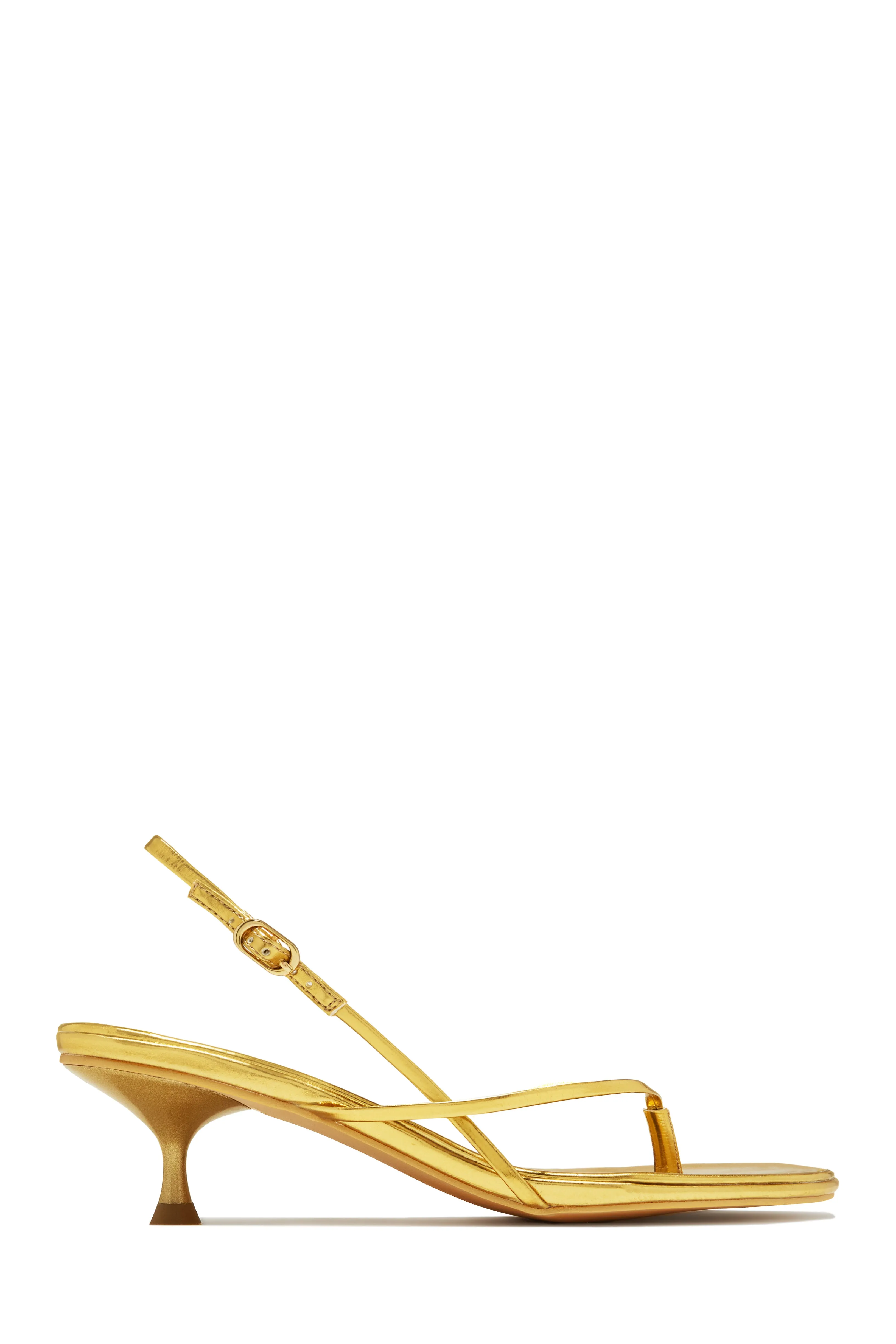Elodie Slingback Kitten Heels - Gold sold by Miss Lola product image thumbnail 5