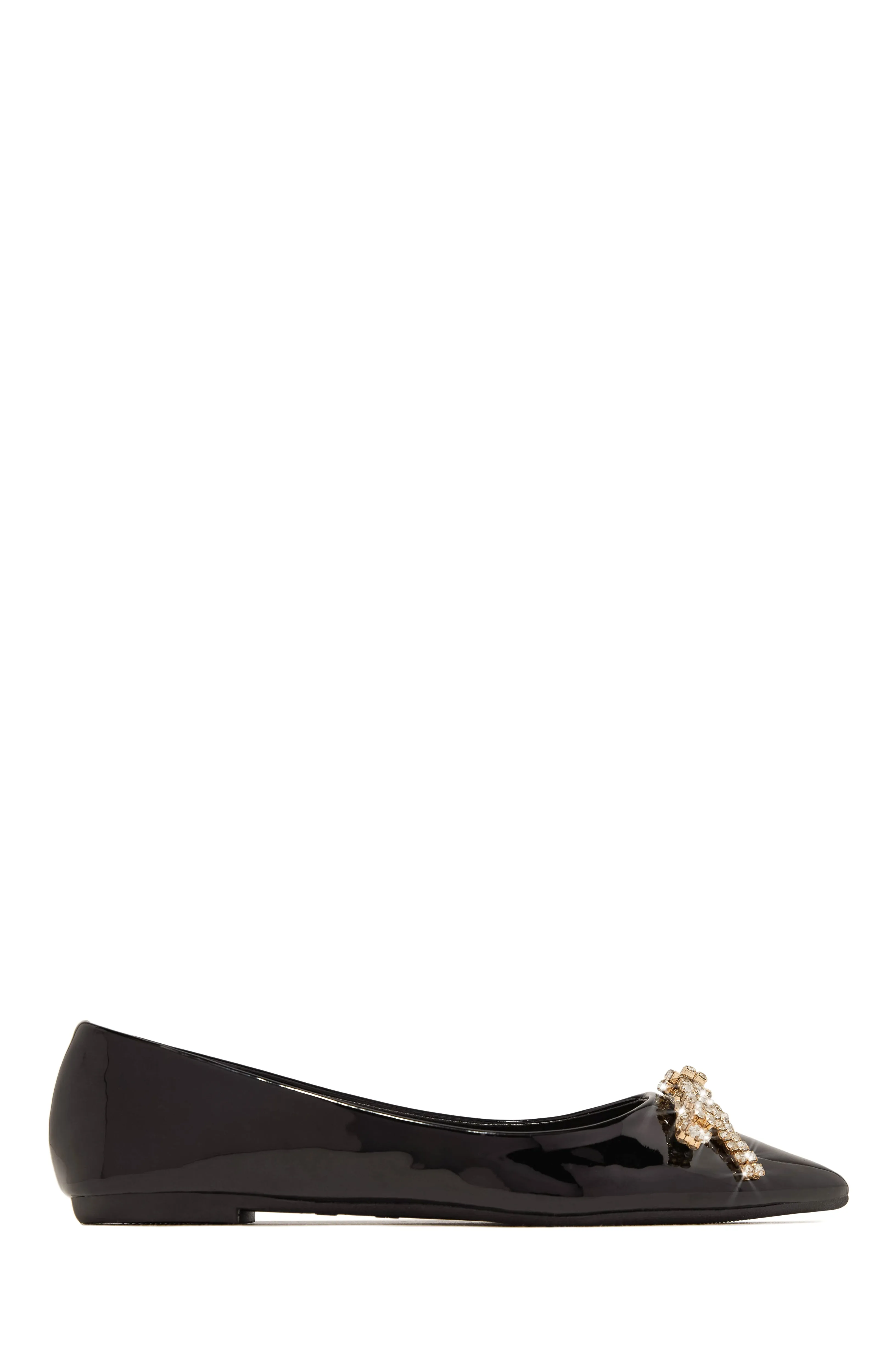 Alania Bow Embellished Pointed Toe Flats - Black sold by Miss Lola product image thumbnail 4
