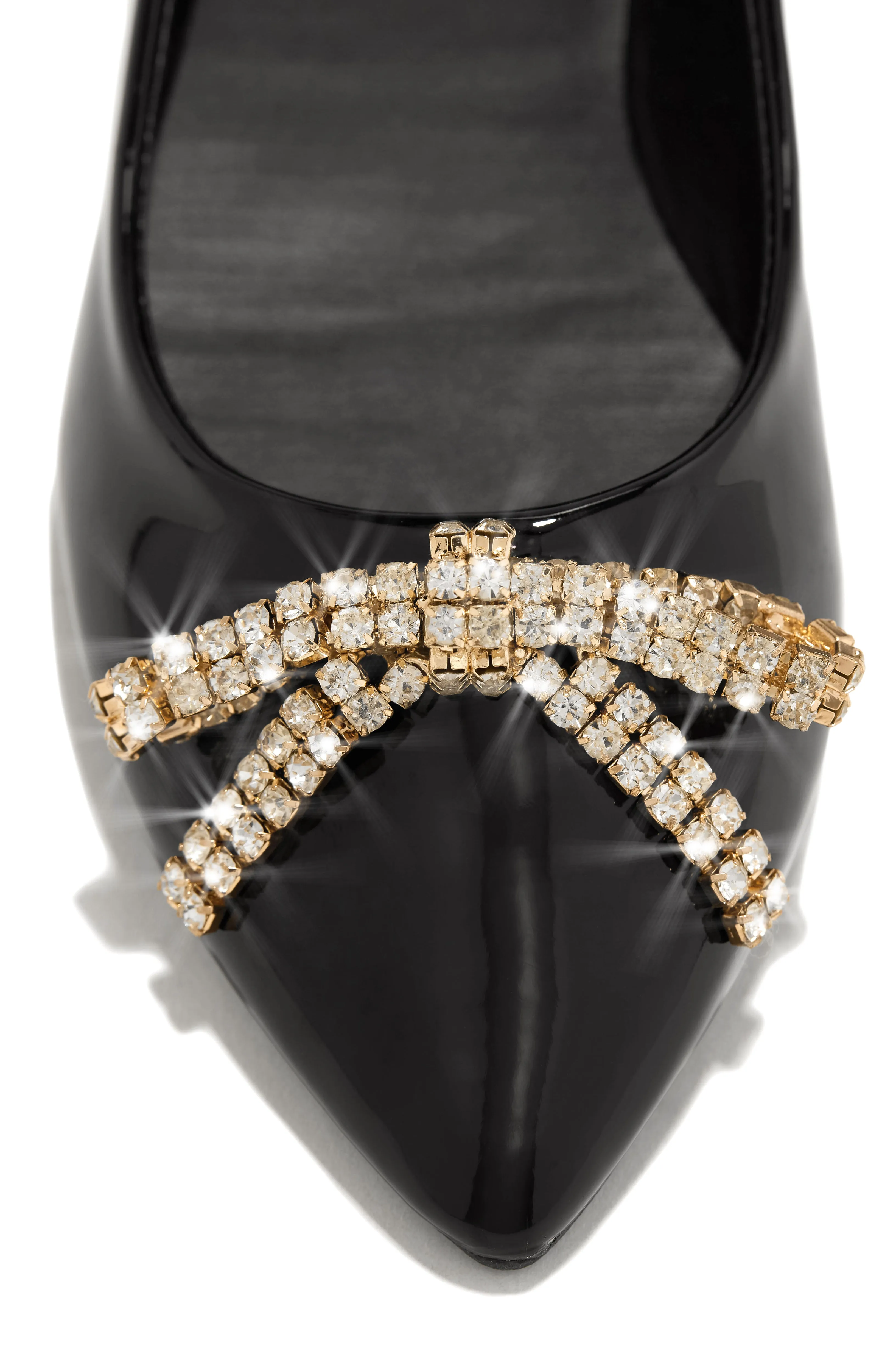 Alania Bow Embellished Pointed Toe Flats - Black sold by Miss Lola product image thumbnail 2