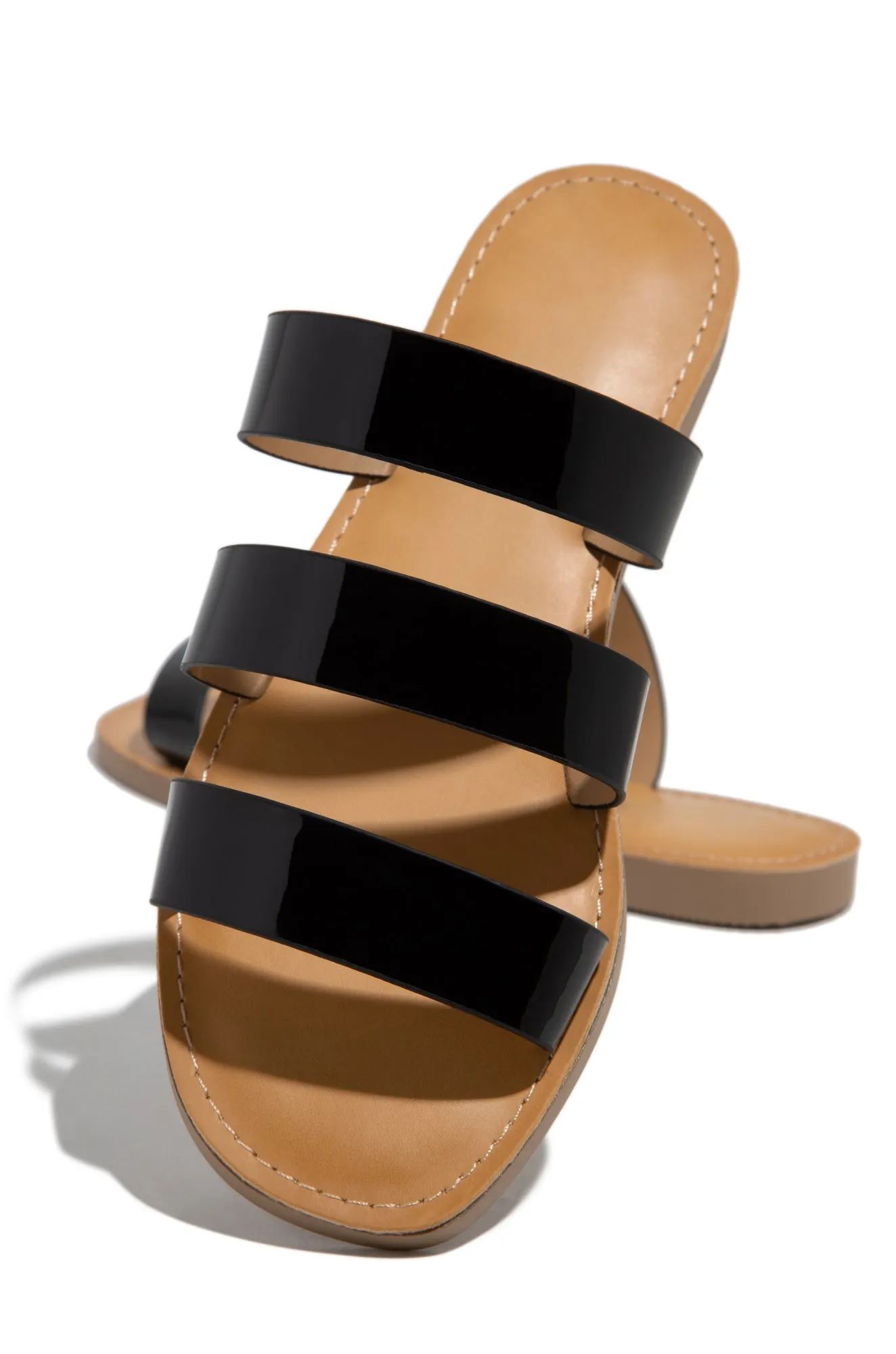 Getting Hotter Slip On Flat Sandals - Black sold by Miss Lola product image thumbnail 4