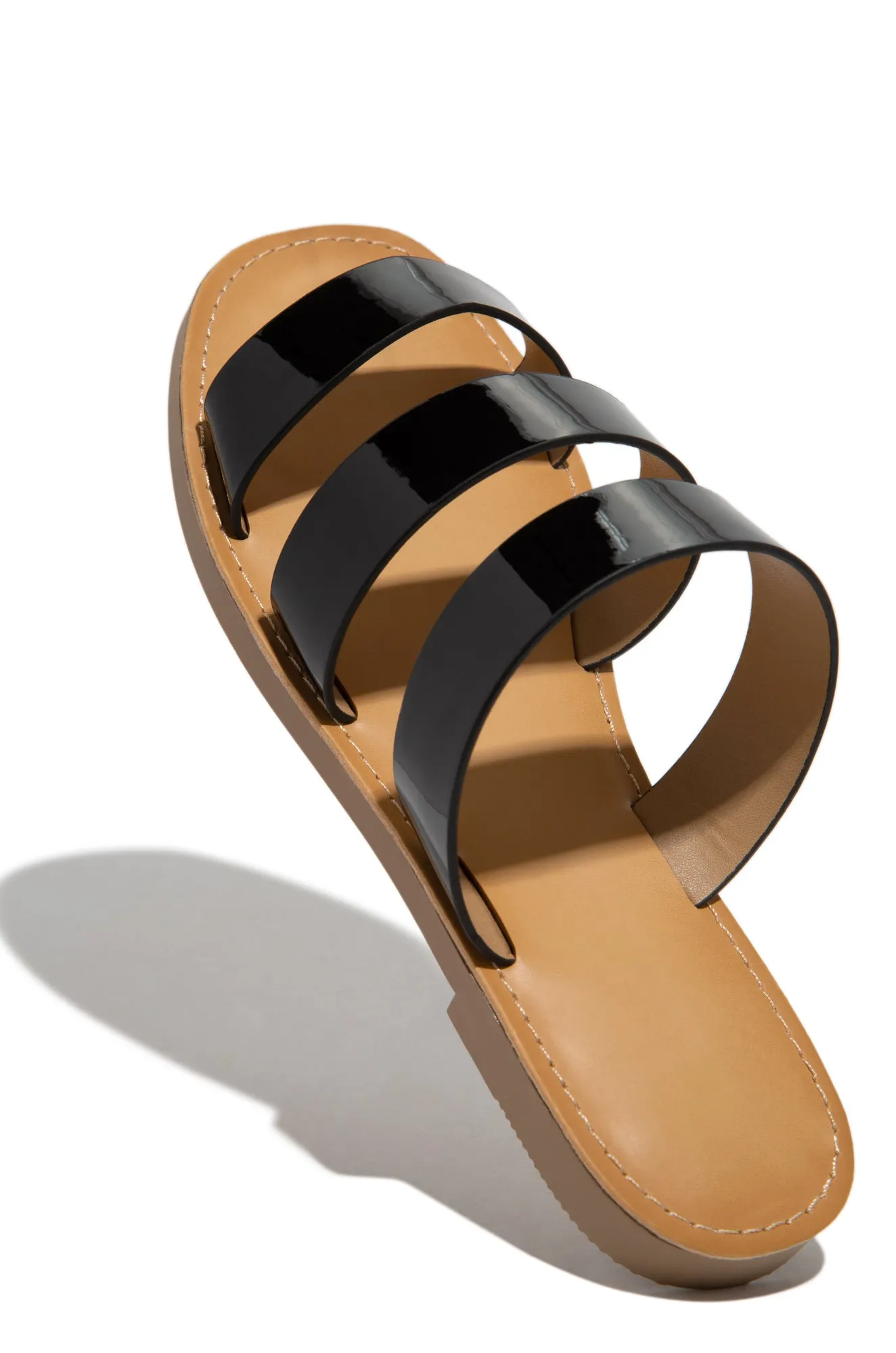 Getting Hotter Slip On Flat Sandals - Black sold by Miss Lola product image thumbnail 3