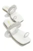 Cabana Beach Embellished Slip On Sandals - White sold by Miss Lola