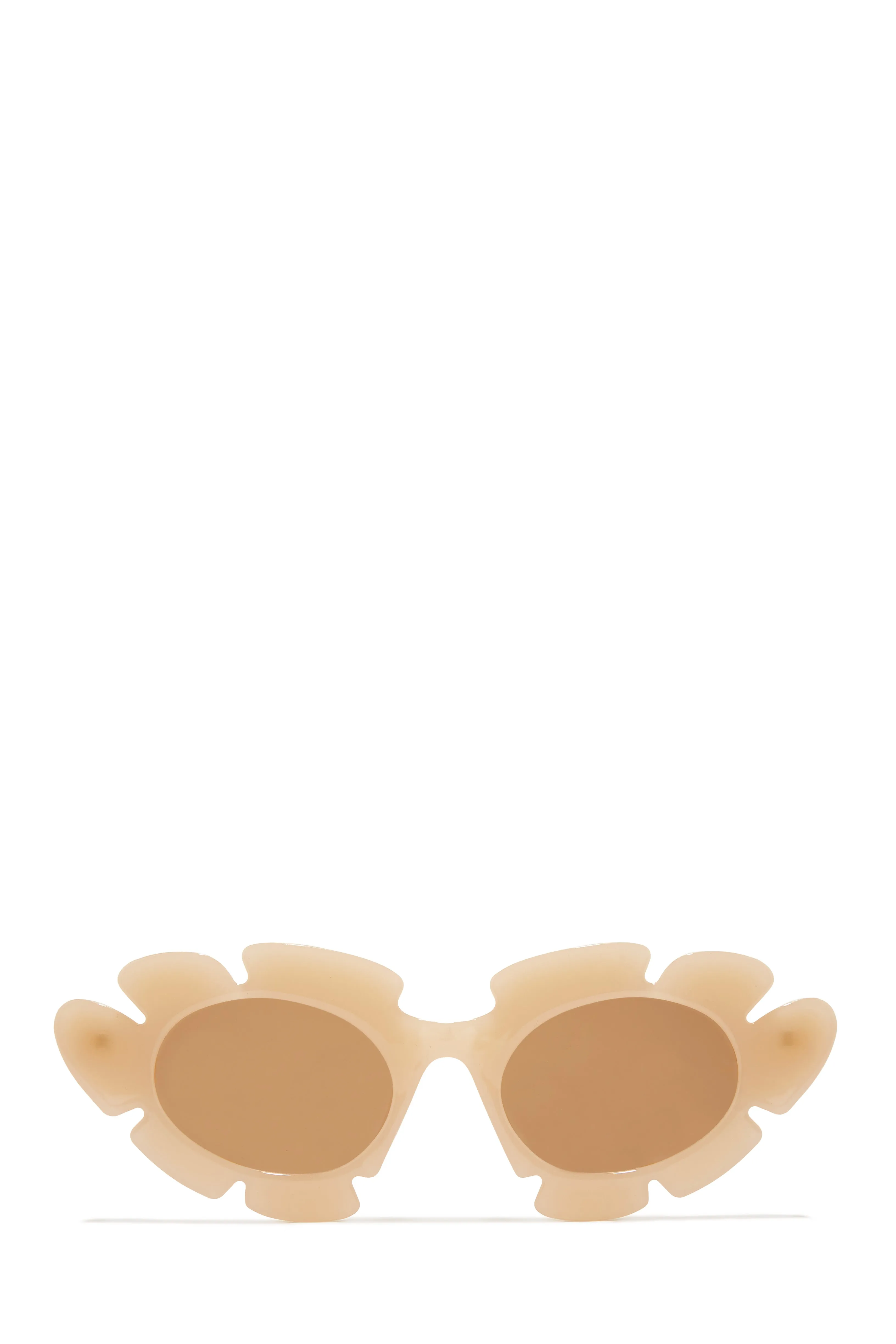 Weekend Flirt Unique Standout Frame Sunglasses - Nude sold by Miss Lola product image thumbnail 5