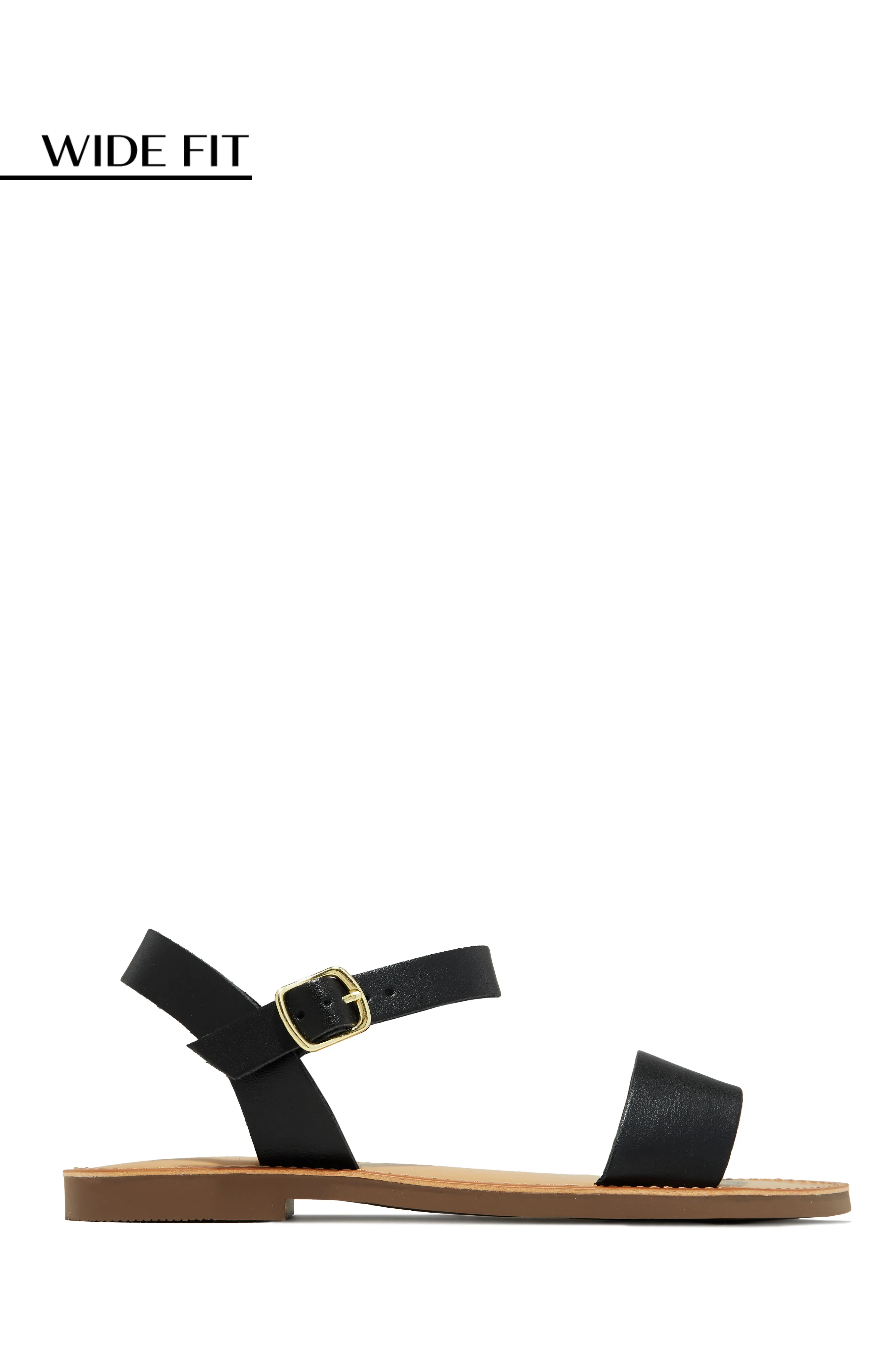 Chasing Summer Wide Fit Sandals - Black sold by Miss Lola product image thumbnail 4