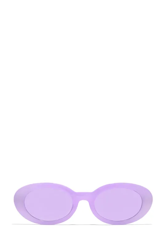 Elena Oval Sunglasses - Purple sold by Miss Lola