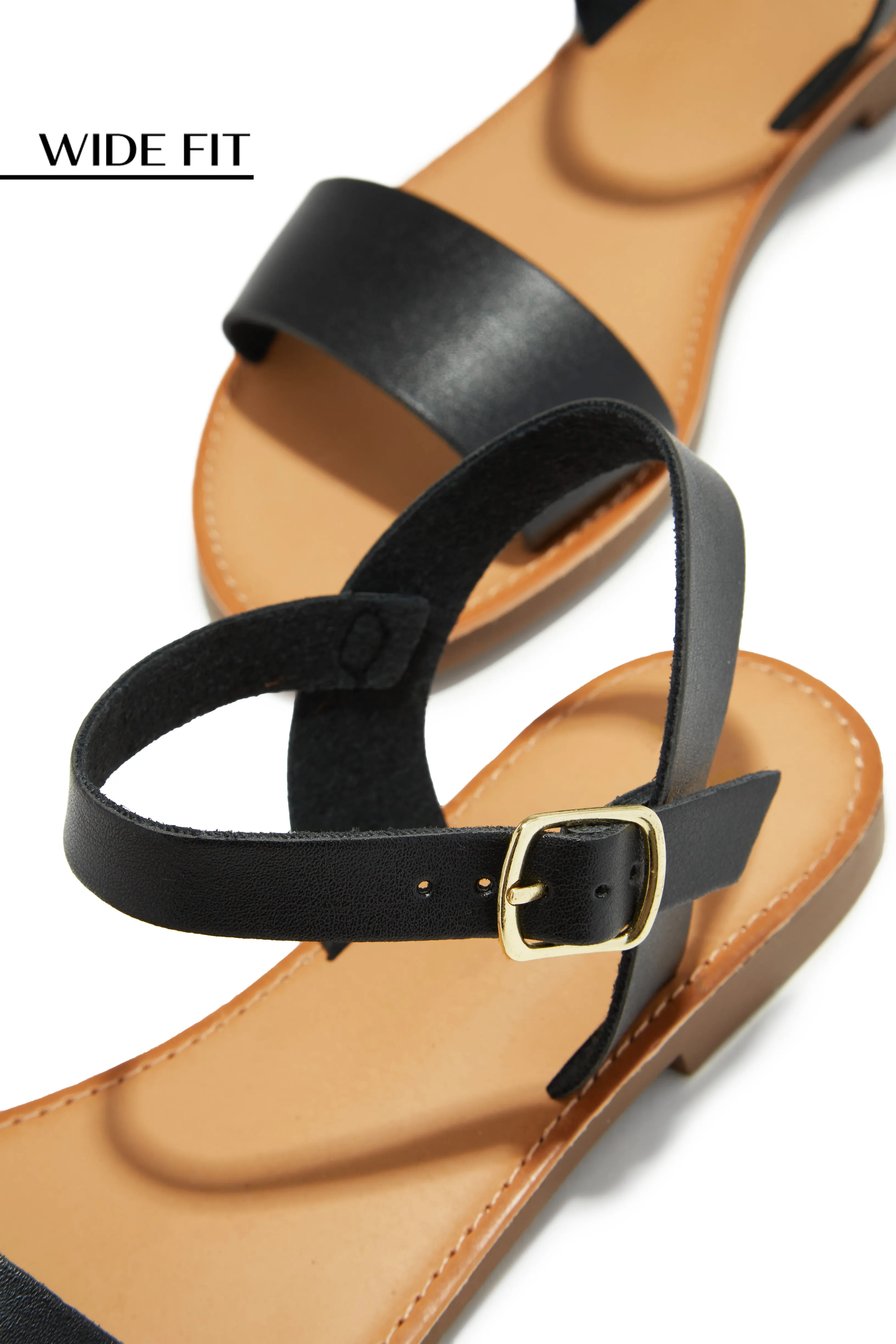 Chasing Summer Wide Fit Sandals - Black sold by Miss Lola product image thumbnail 3