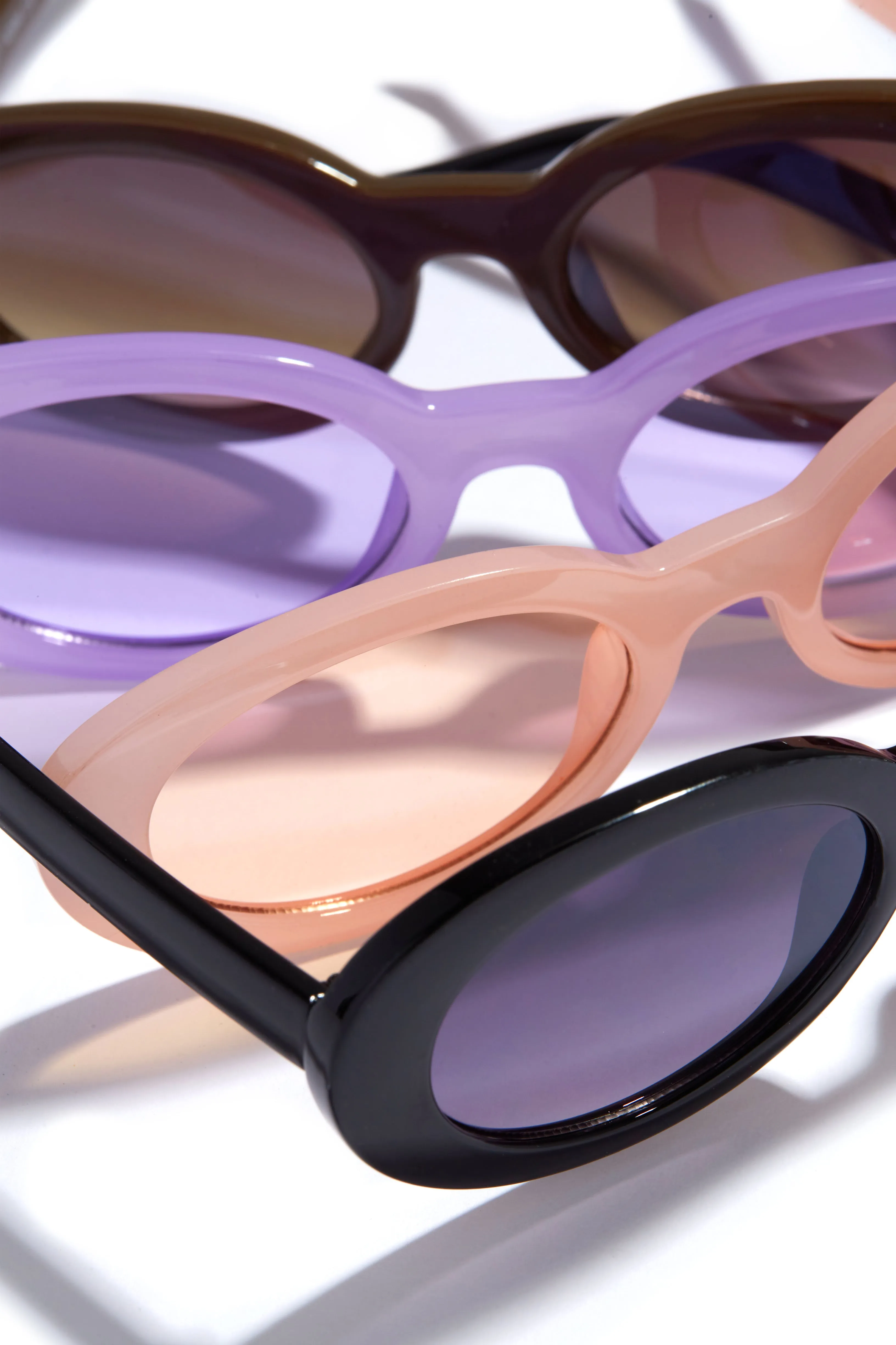 Elena Oval Sunglasses - Purple sold by Miss Lola product image thumbnail 3