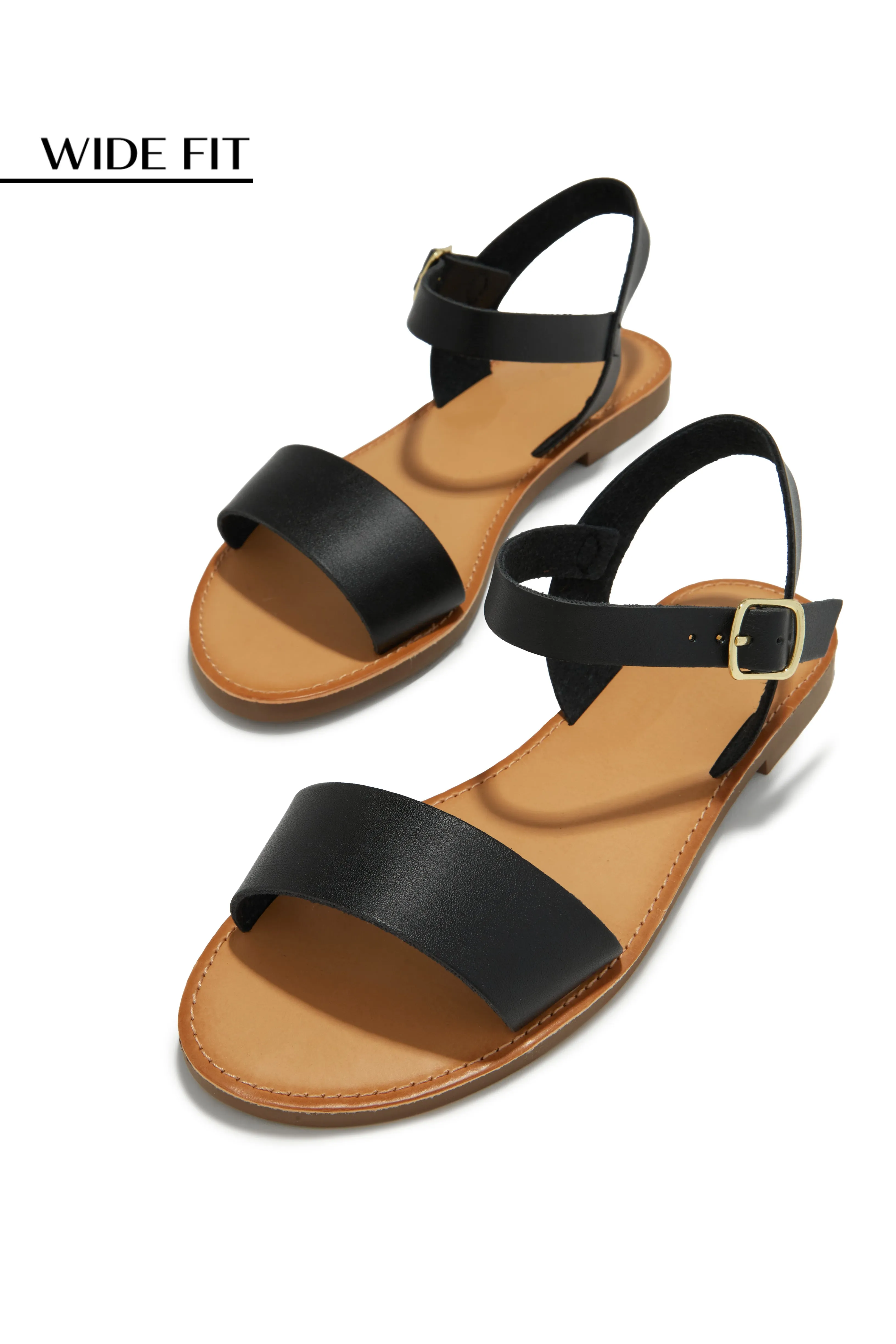 Chasing Summer Wide Fit Sandals - Black sold by Miss Lola product image thumbnail 2