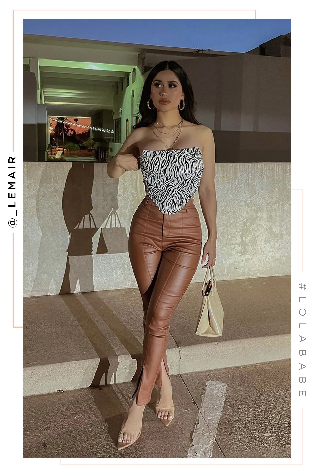 Got Game High Waist PU Skinny Pant - Rust sold by Miss Lola product image thumbnail 5