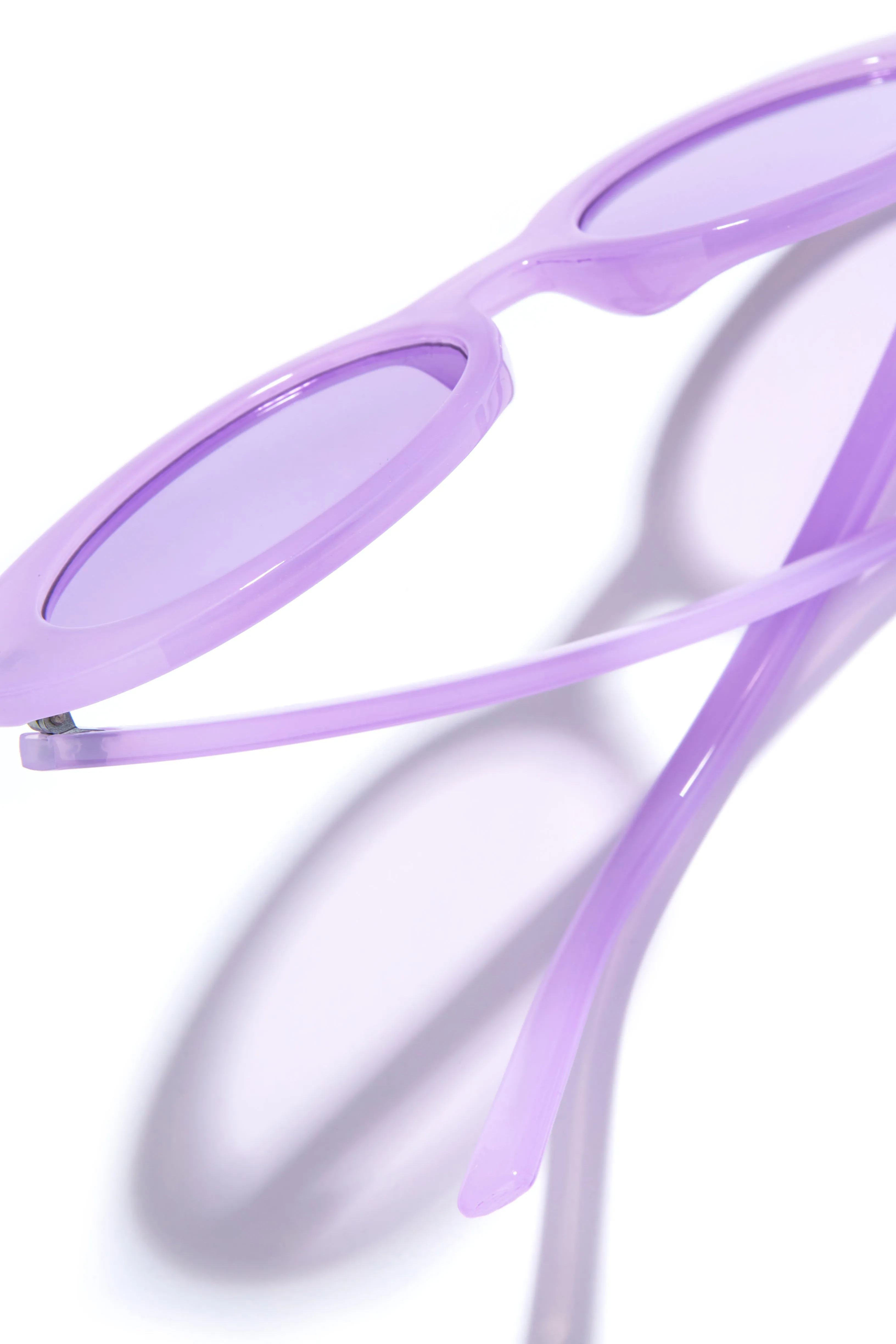 Elena Oval Sunglasses - Purple sold by Miss Lola product image thumbnail 2