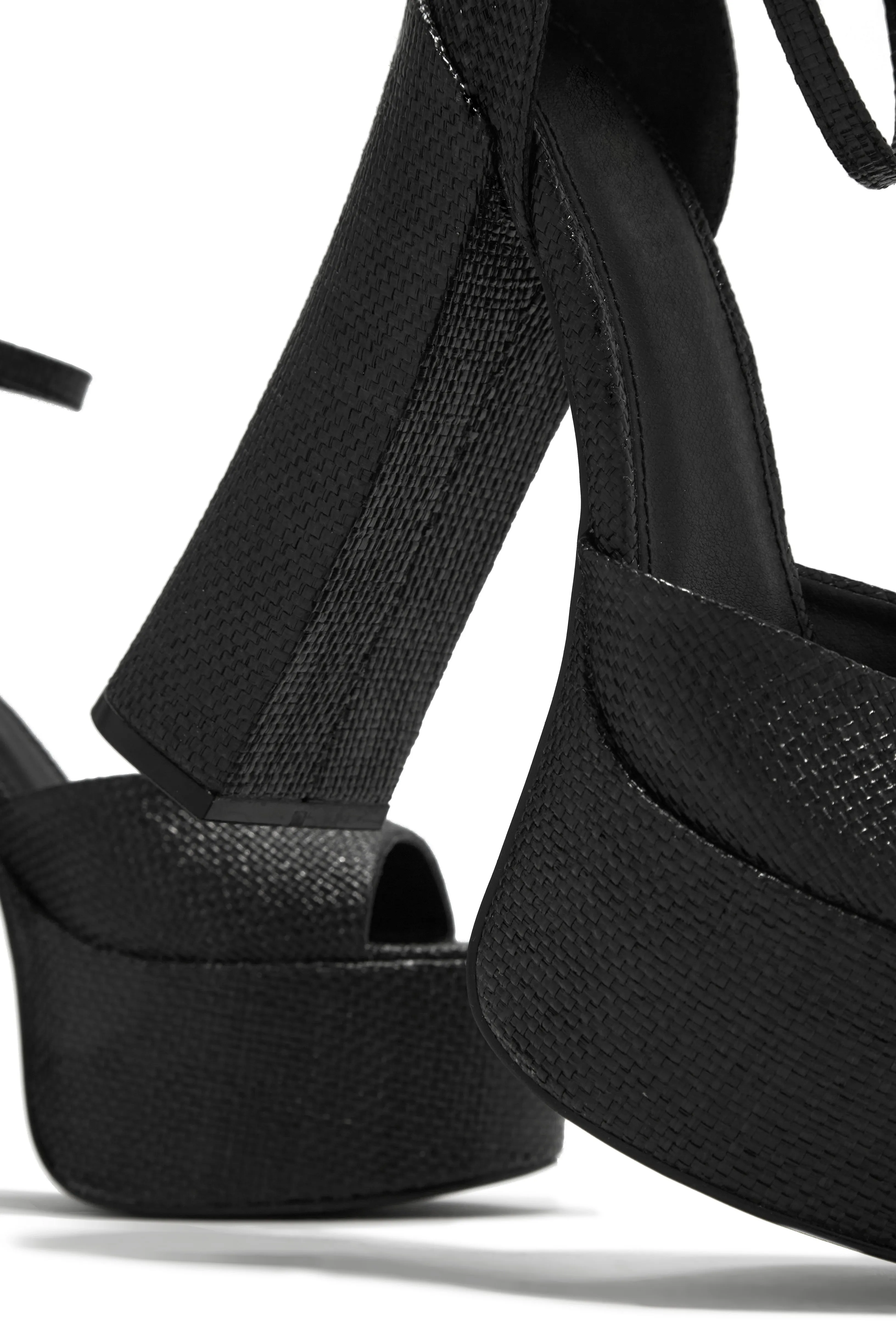 Baecation Platform Block High Heels - Black sold by Miss Lola product image thumbnail 2