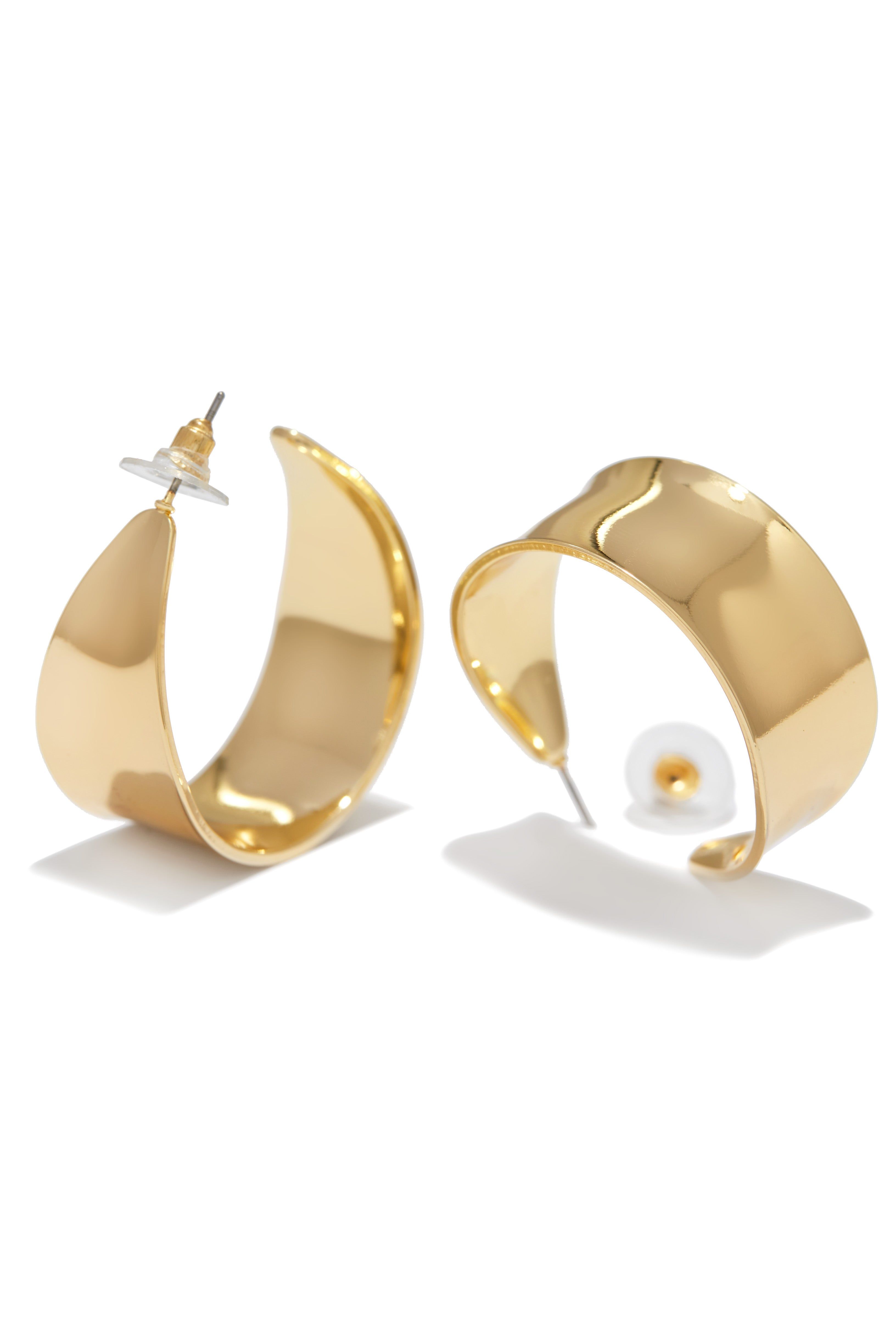 Janelle Hoop Earring - Gold sold by Miss Lola