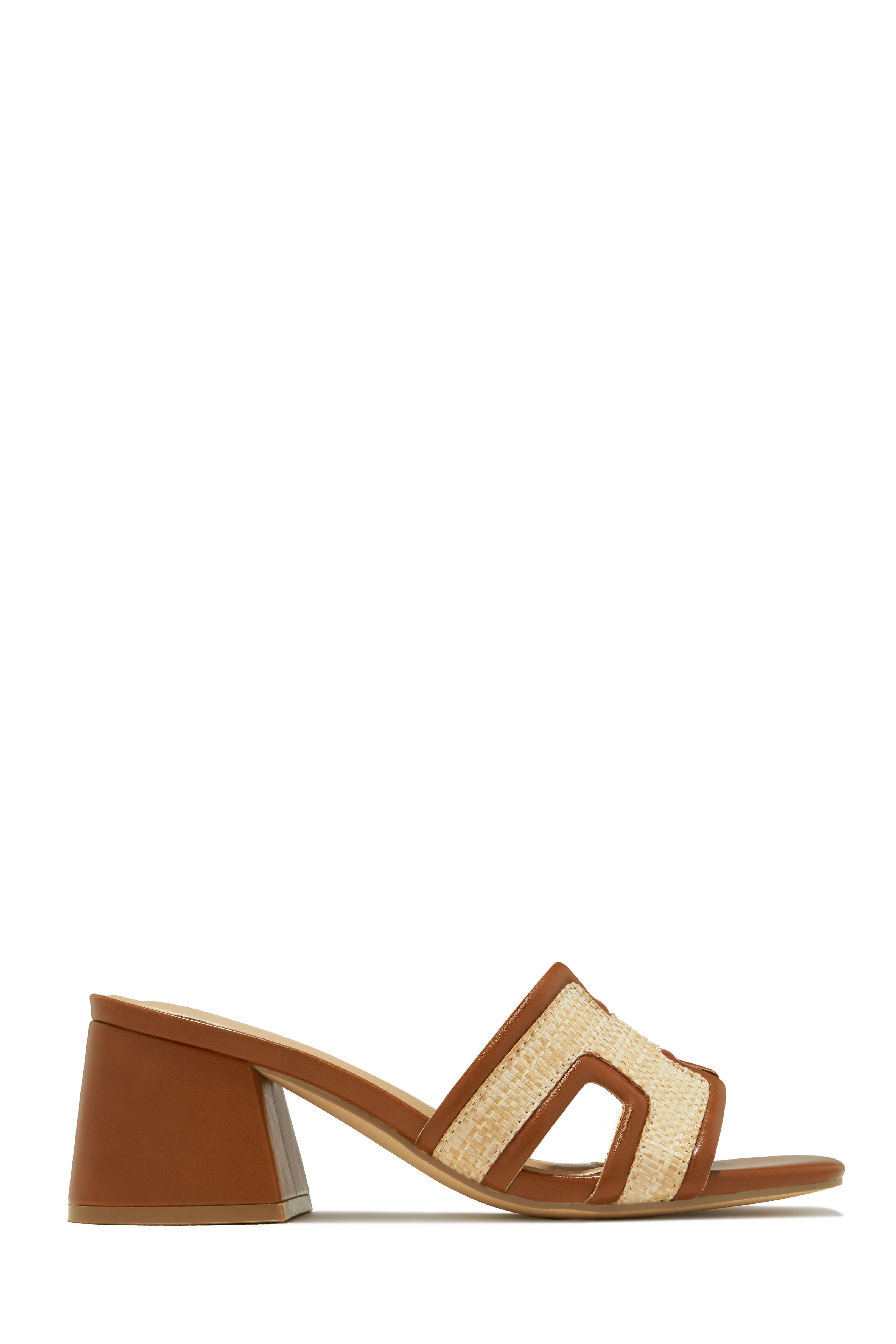 Roxanne Block Mid Heel Mules - Tan sold by Miss Lola product image thumbnail 5