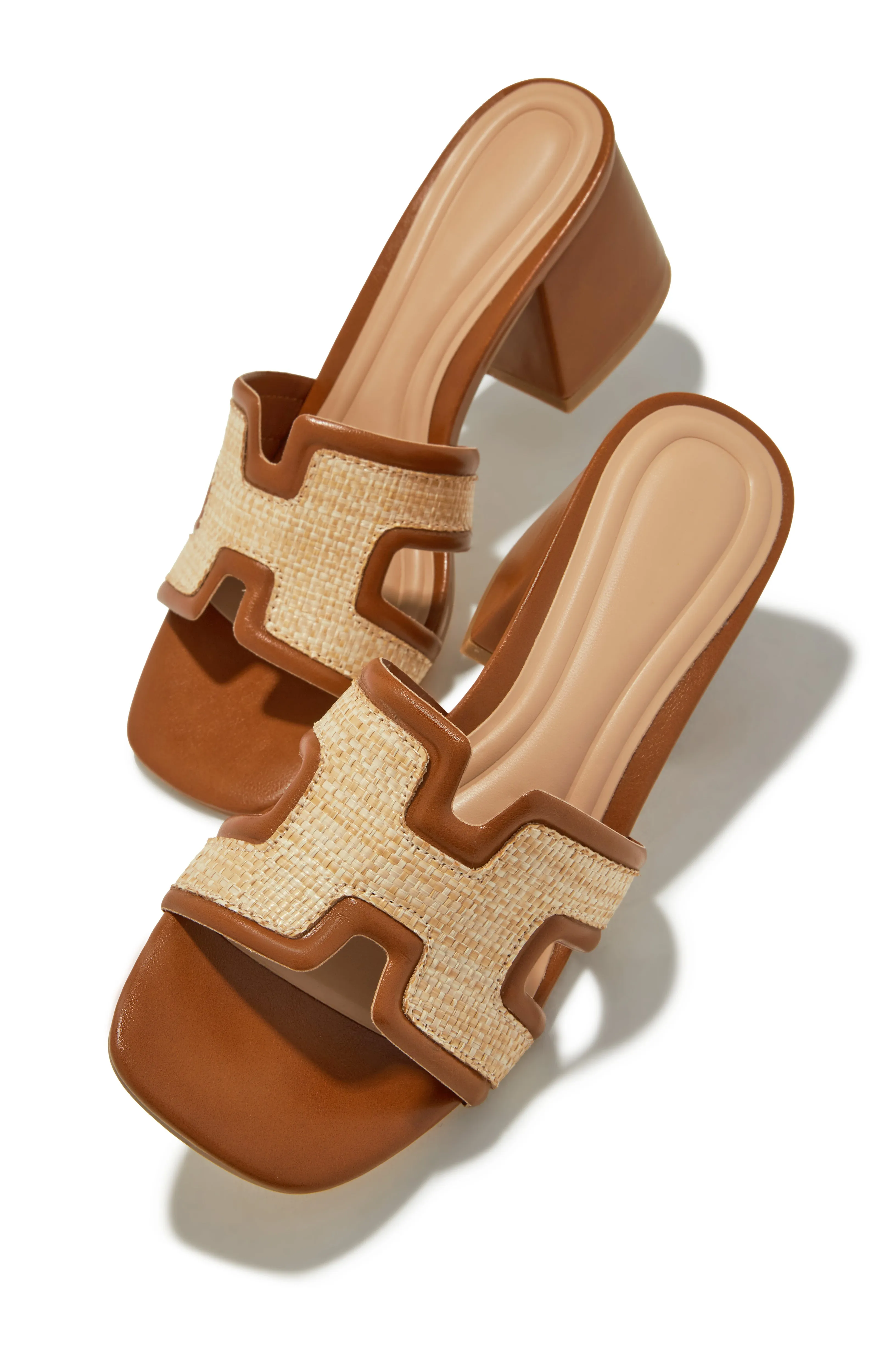 Roxanne Block Mid Heel Mules - Tan sold by Miss Lola product image thumbnail 2