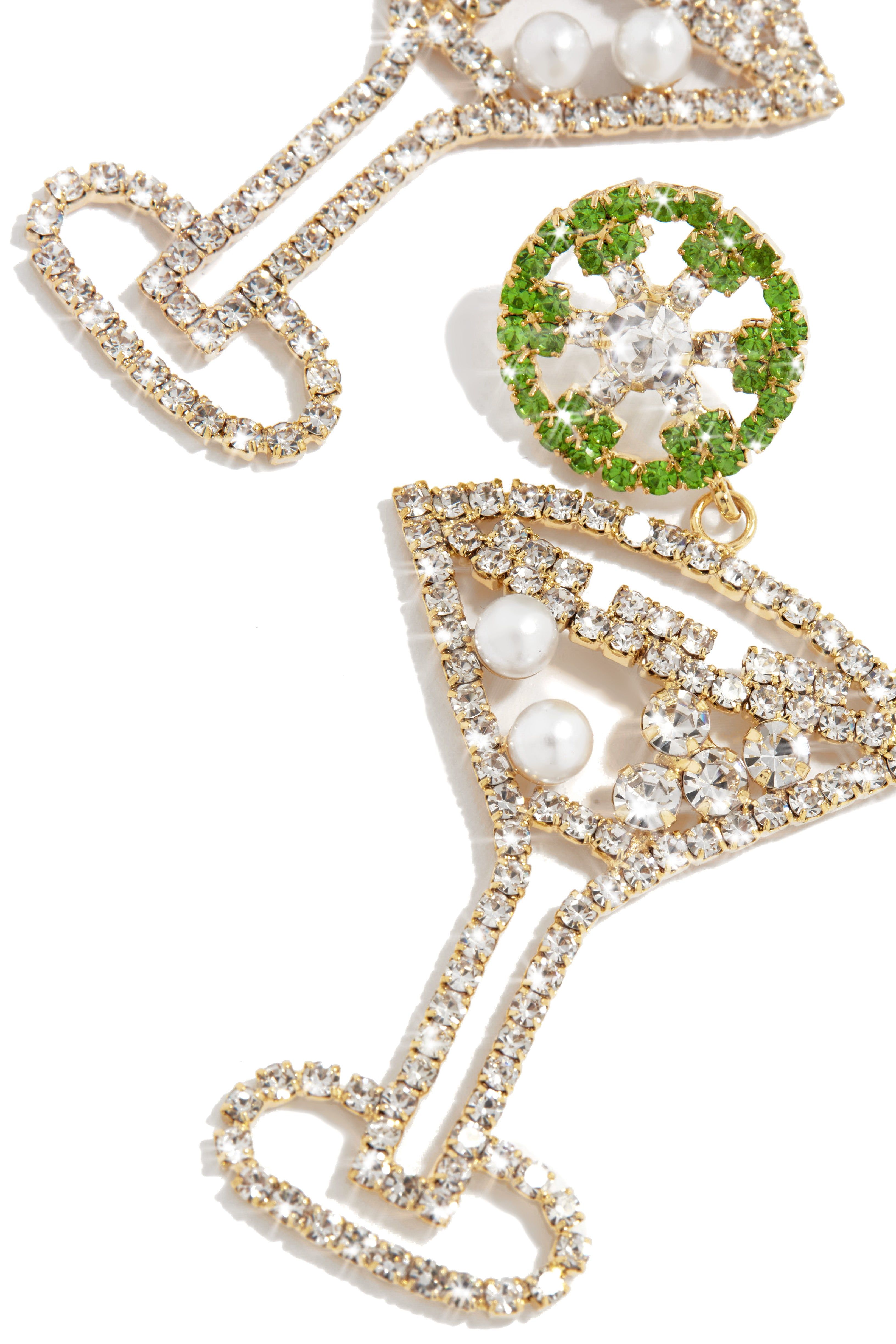 Cocktail Lover Cocktail Dangle Earring - Gold sold by Miss Lola product image thumbnail 2