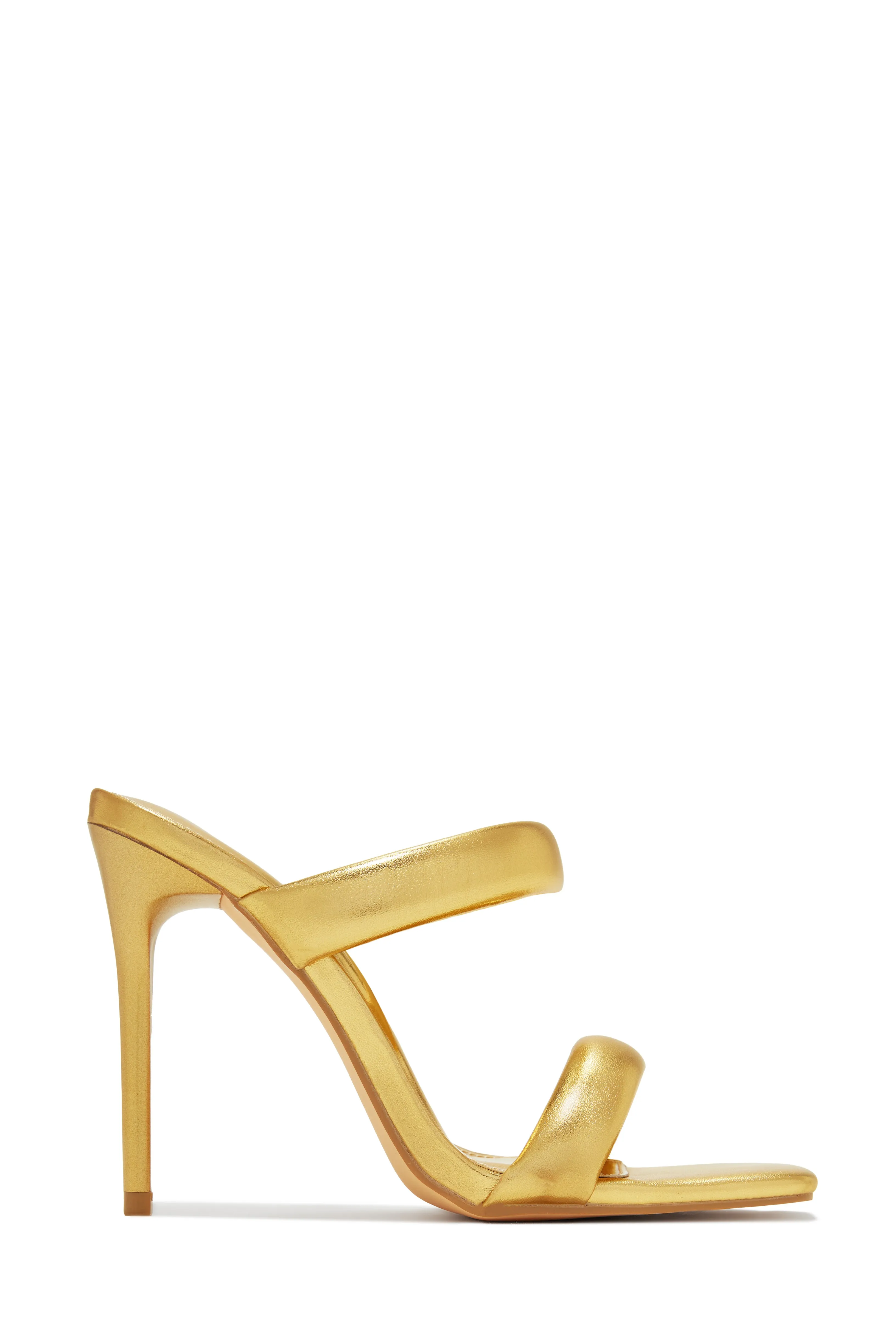 Stassie Single Sole High Heel Mules - Gold sold by Miss Lola product image thumbnail 4