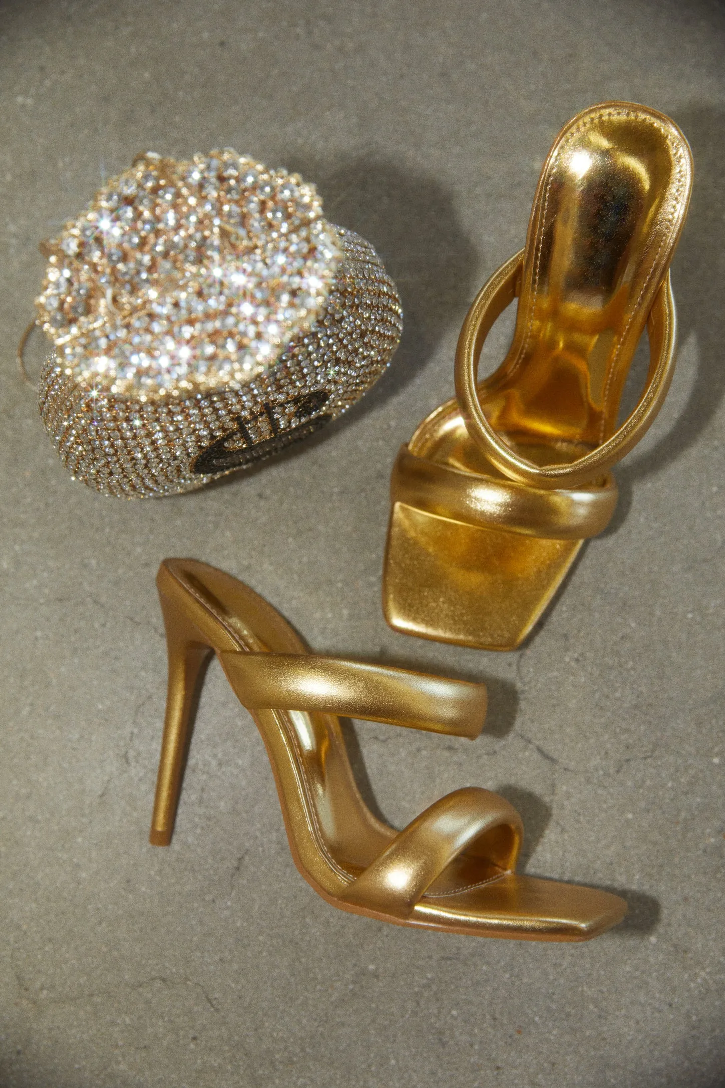 Stassie Single Sole High Heel Mules - Gold sold by Miss Lola product image thumbnail 2