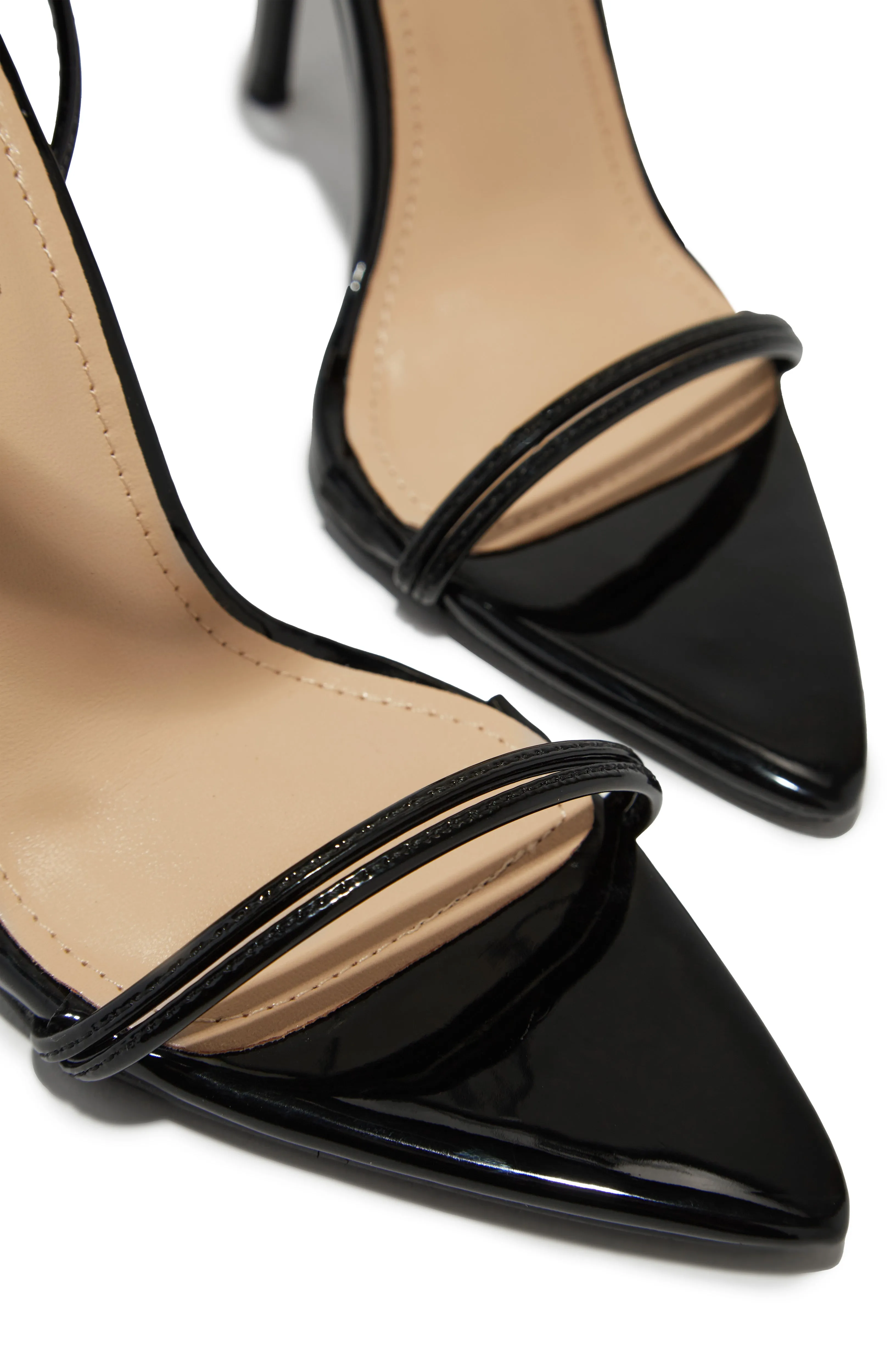 Zemira Lace Up High Heels - Black sold by Miss Lola product image thumbnail 4