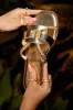 Del Sol Embellished Slip On Sandals - Gold sold by Miss Lola