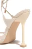 Wine & Dine Lace Up Heels - Bone sold by Miss Lola