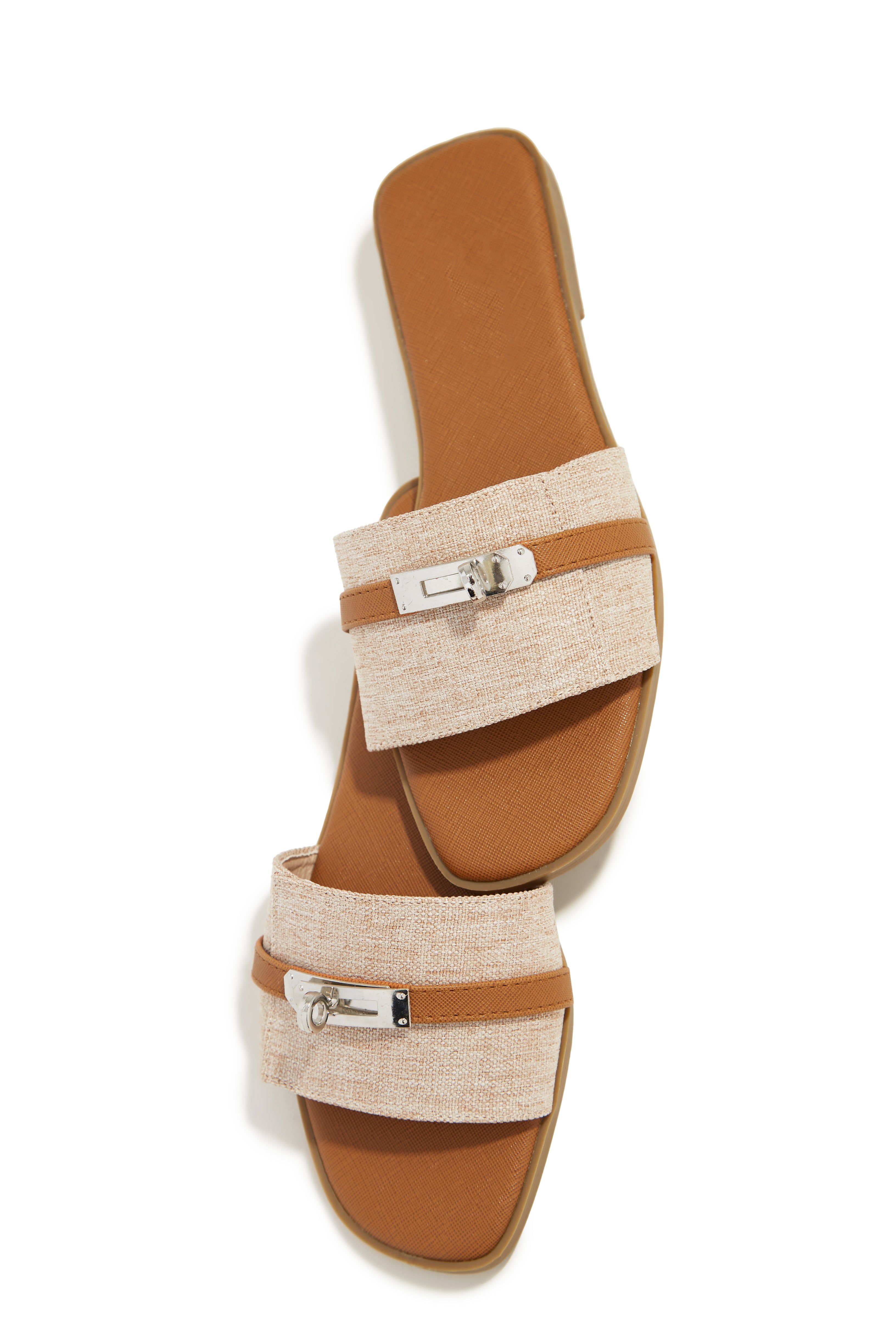 Bianca Slip On Sandals - Natural sold by Miss Lola product image thumbnail 5