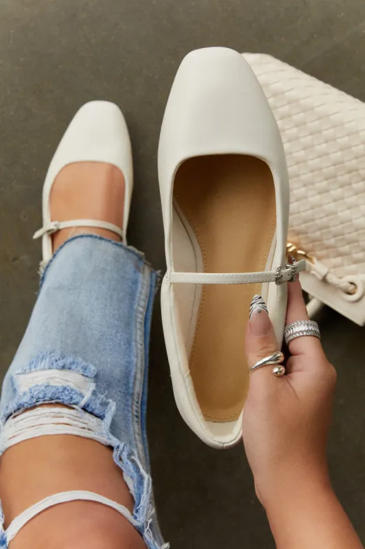 Zoe Flats - Bone sold by Miss Lola