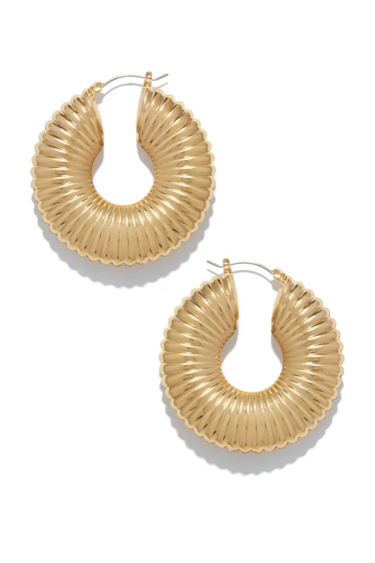 Samara Statement Hoop Earring - Gold sold by Miss Lola
