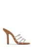 Champagne Taste Embellished High Heel Mules - Nude sold by Miss Lola